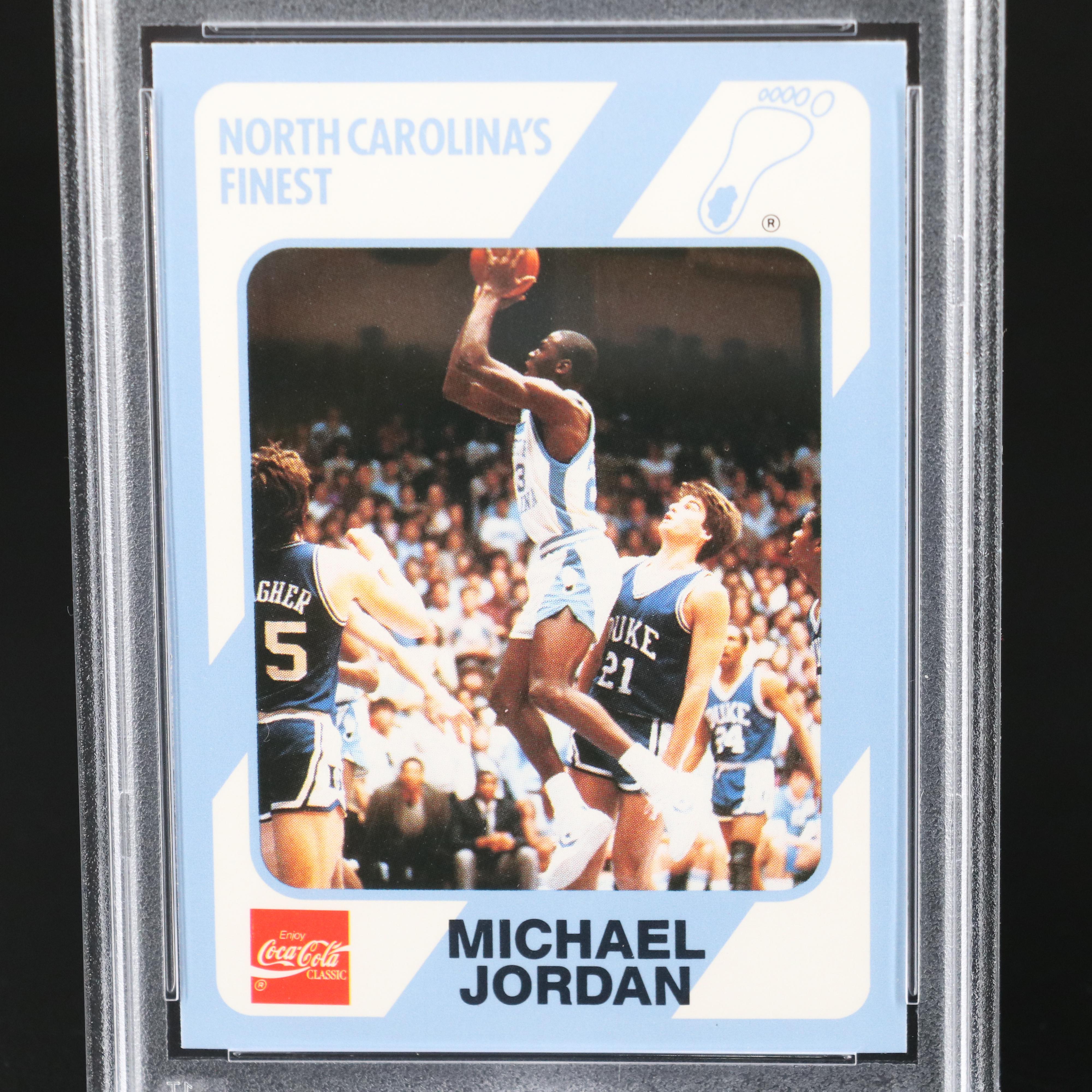 1989 Collegiate Collection Michael Jordan Basketball Card Graded PSA 9
