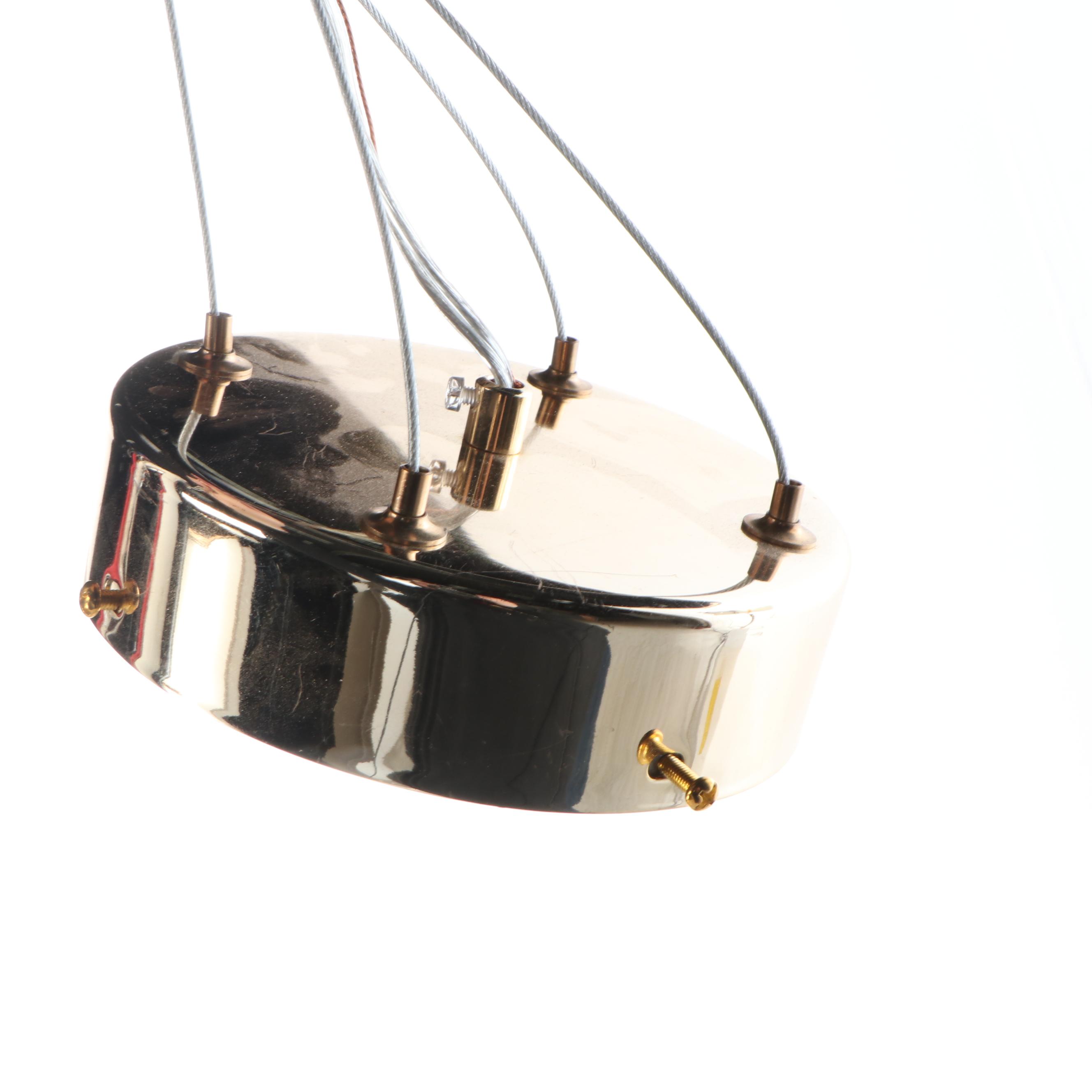 Luxe Gilt Metal Branchwork Chandelier with Hanging Crystal Bead Icicles