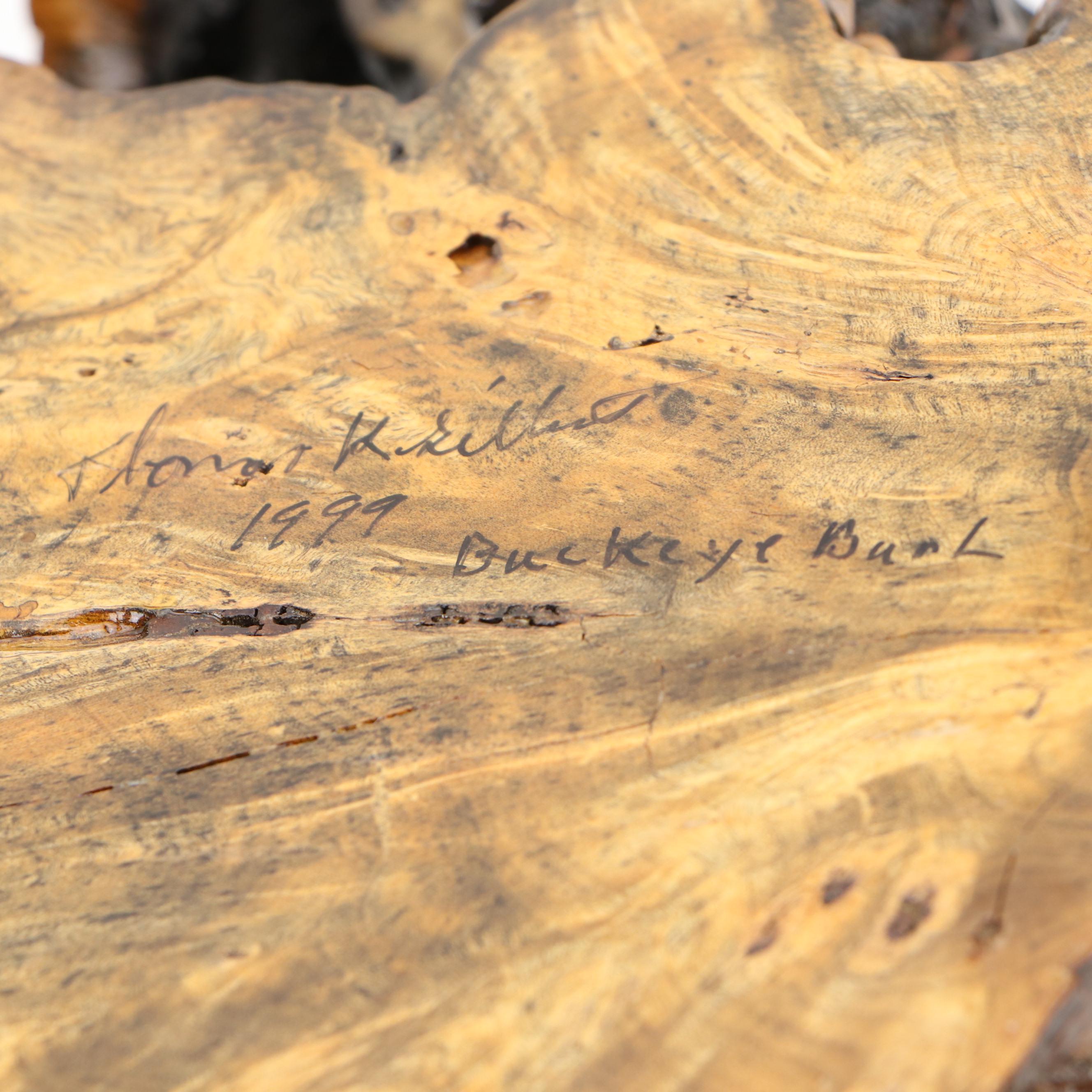 Thomas K. Dillard Live Edge Buckeye Burl Wood Jewelry Box, 1999