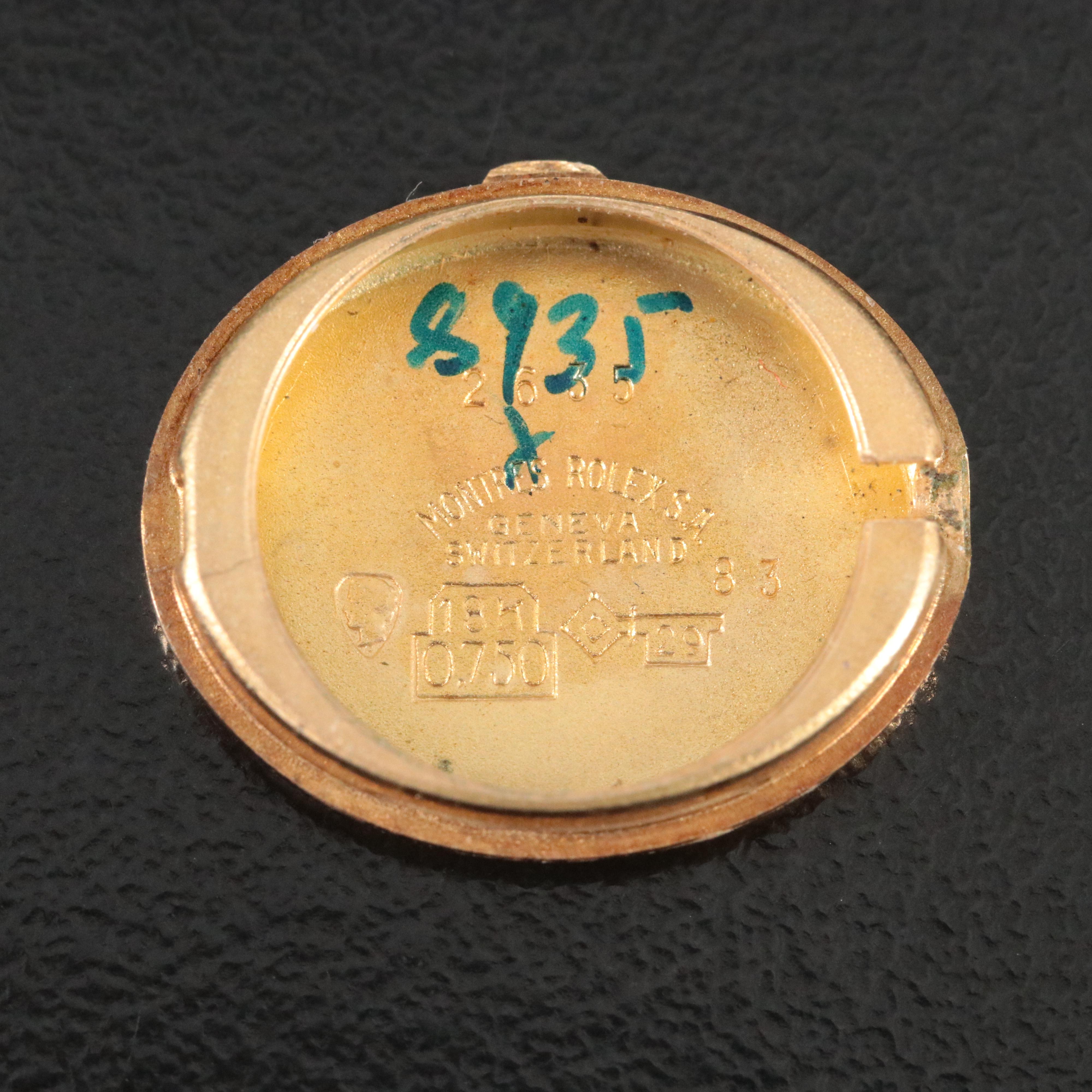 1969 18K Rolex Precision Custom 14K Band Wristwatch