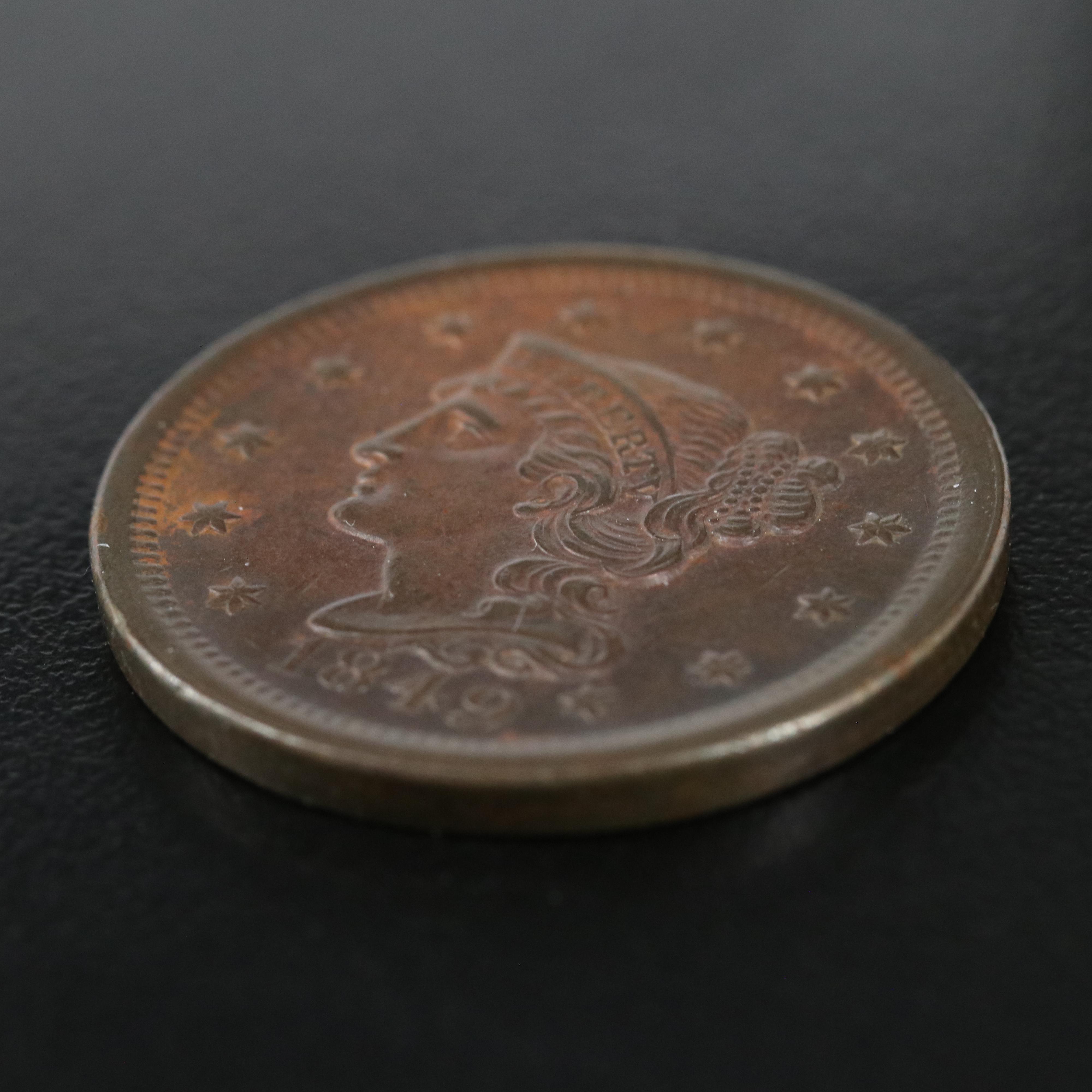 1849 Braided Hair Large Cent