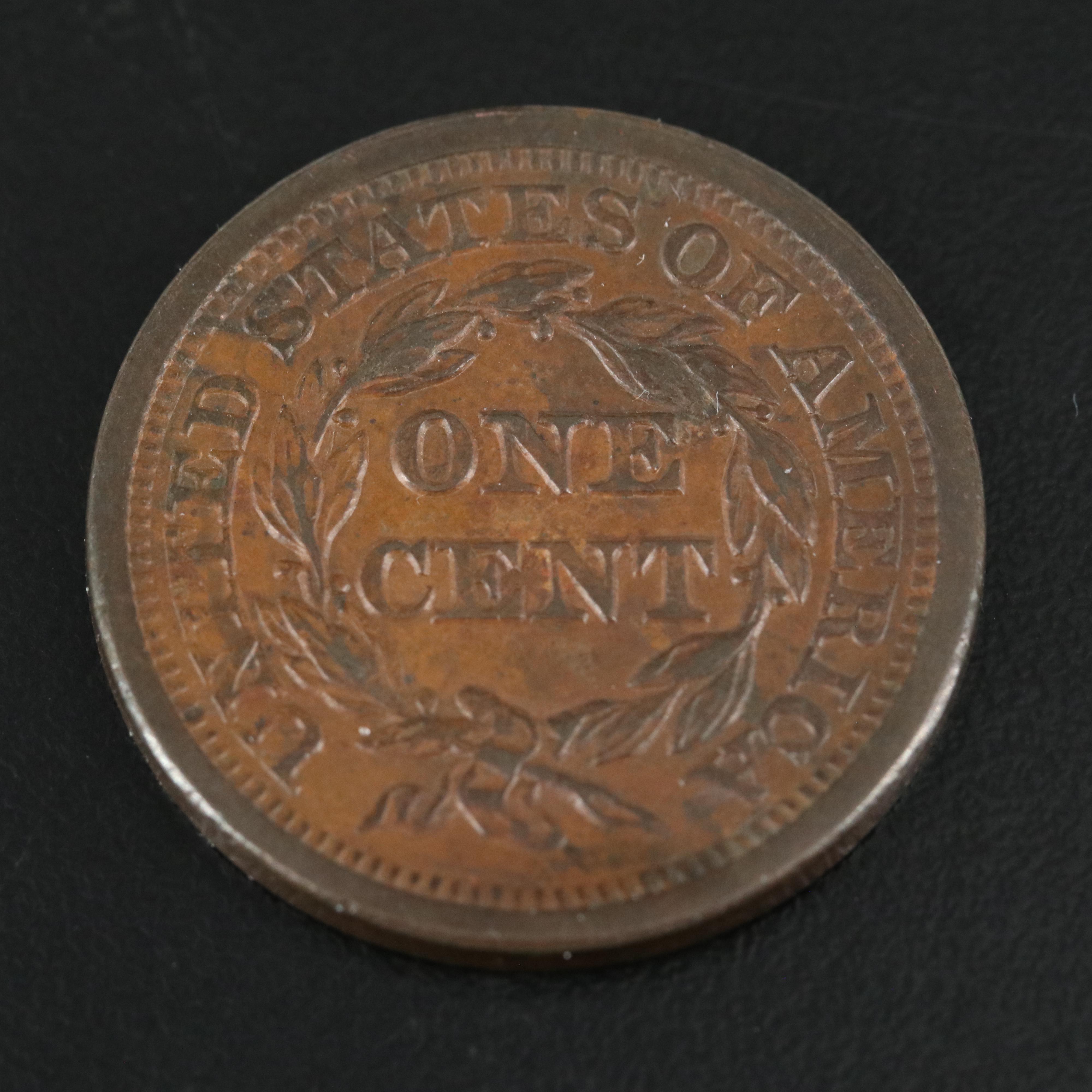 1849 Braided Hair Large Cent