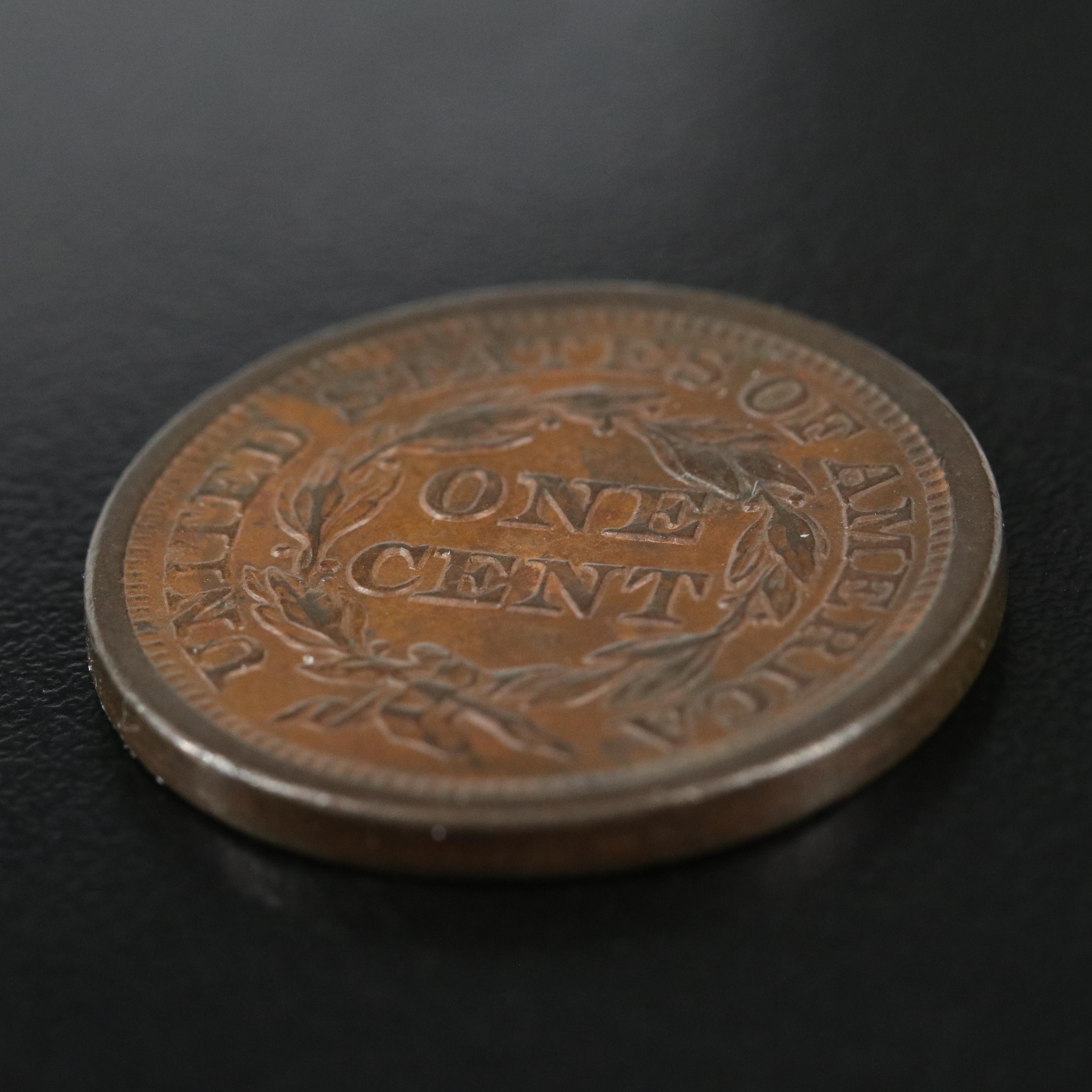 1849 Braided Hair Large Cent