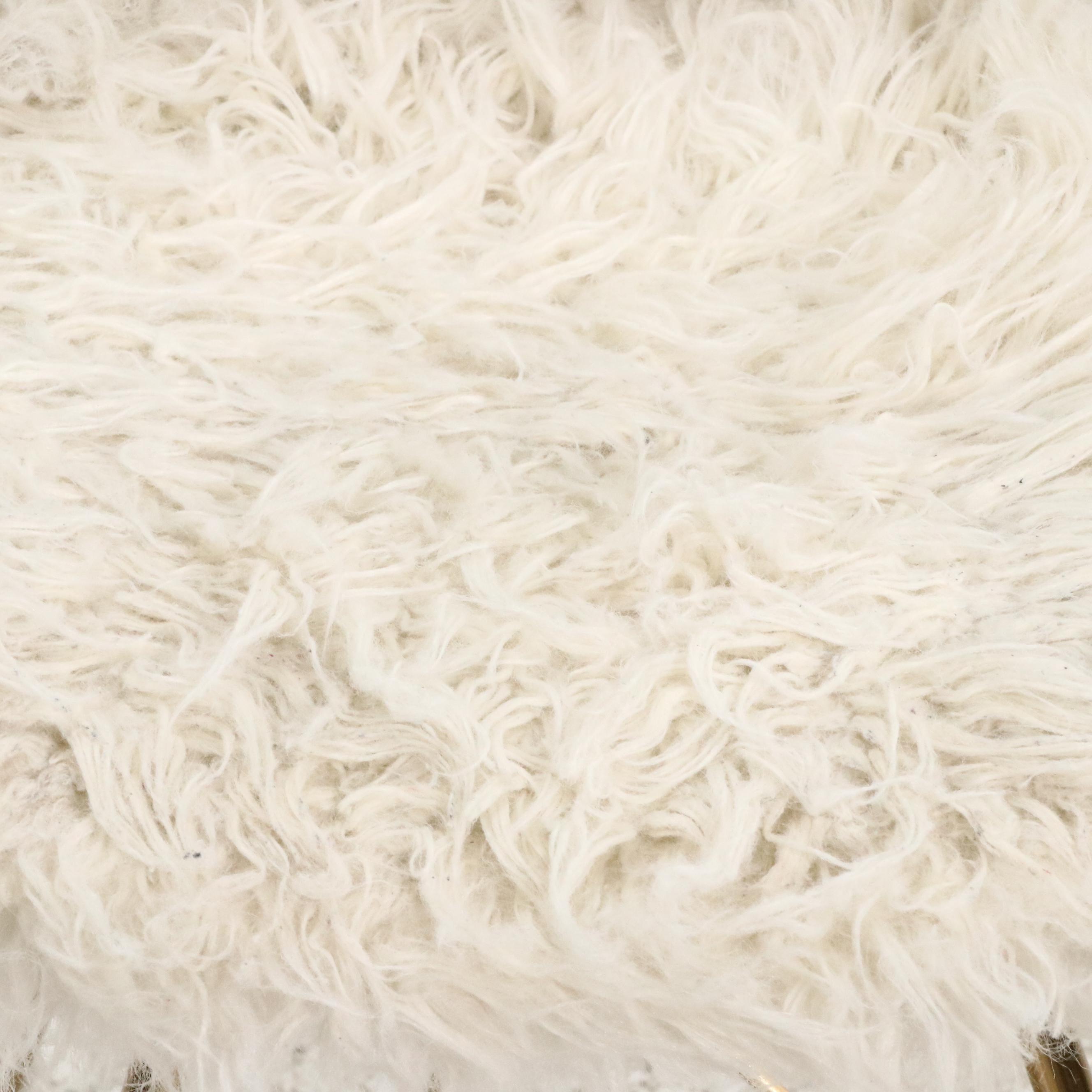 Linon Home Decor Products Modernist Style Gilt Metal and Faux-Fur Side Chair