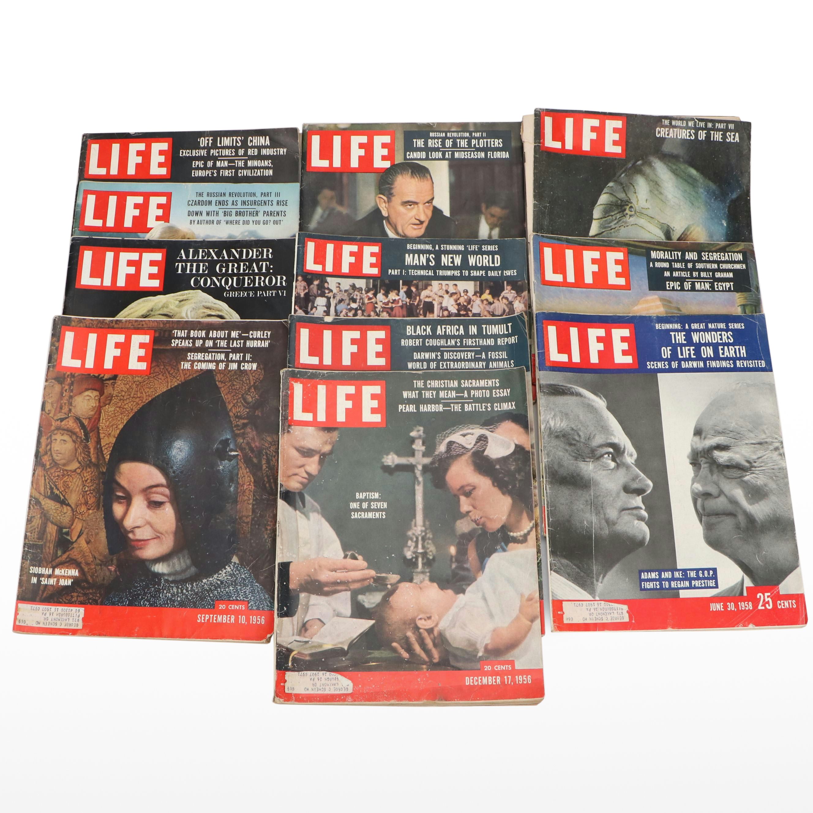 "LIFE" Magazine Collection Featuring Lyndon Johnson, Harold Macmillan and More