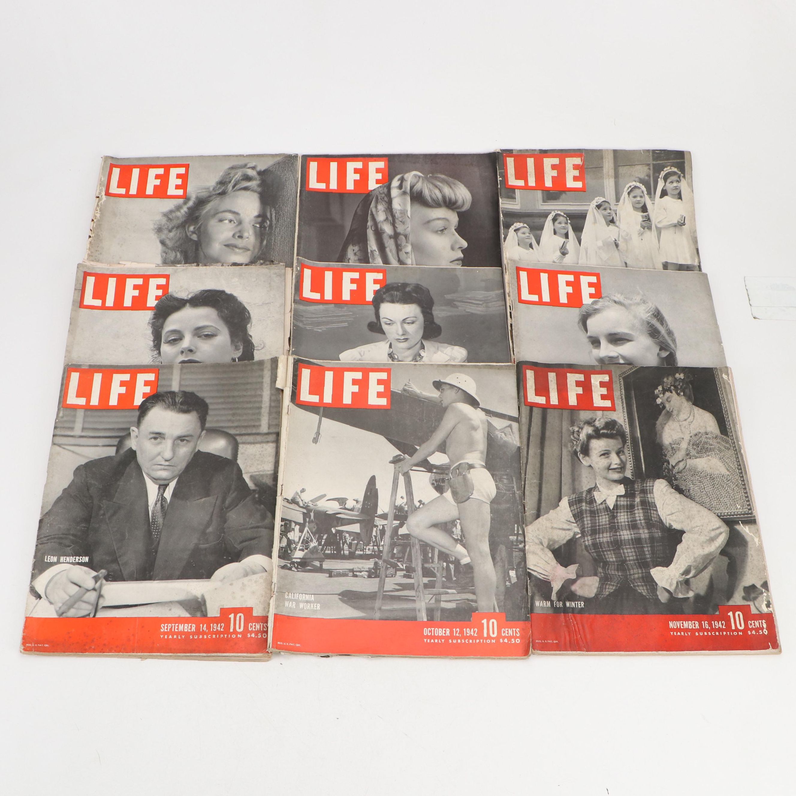 "LIFE" Magazine Collection Featuring Franklin D. Roosevelt and More