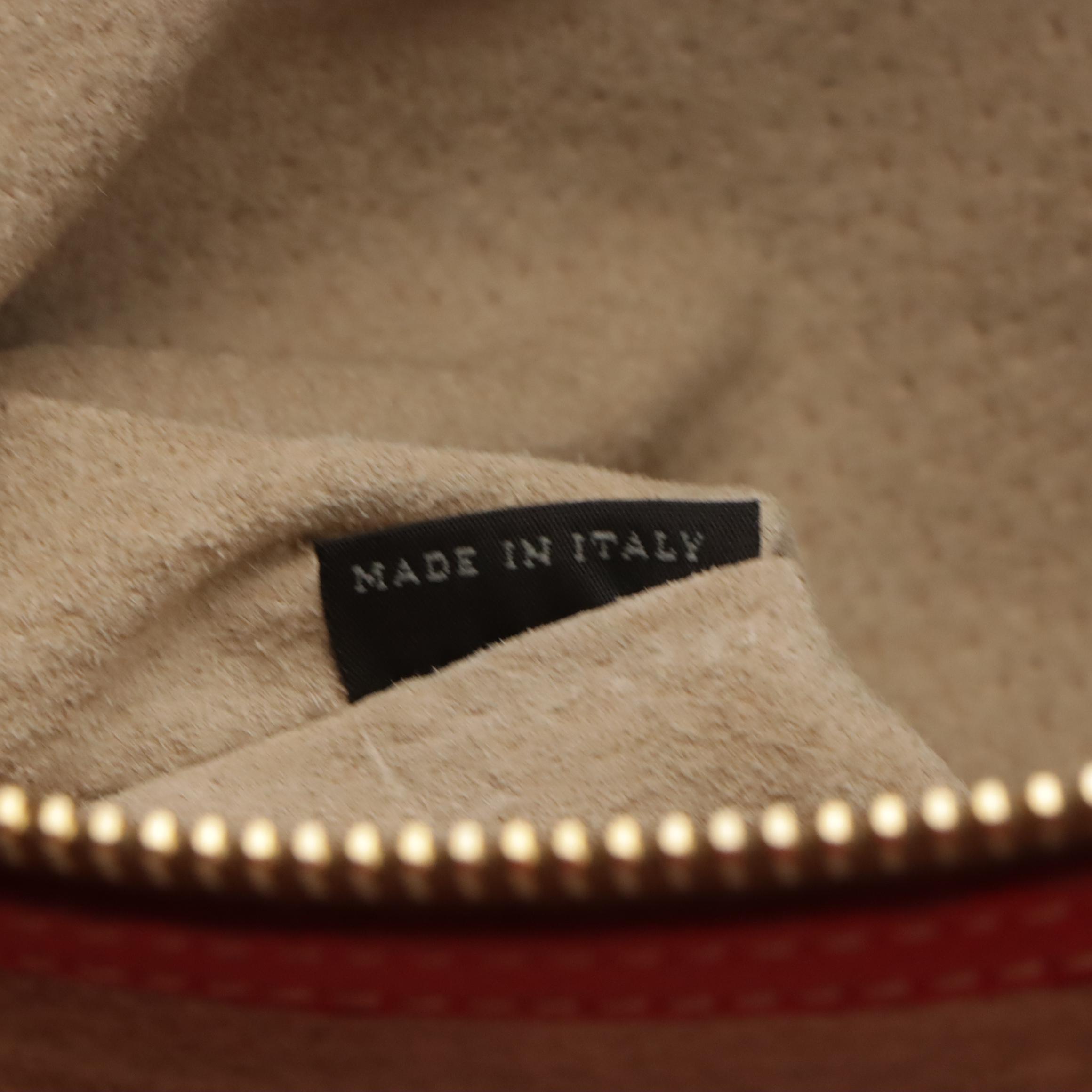 Prada Red Leather Trimmed Canvas Two-Way Tote Bag