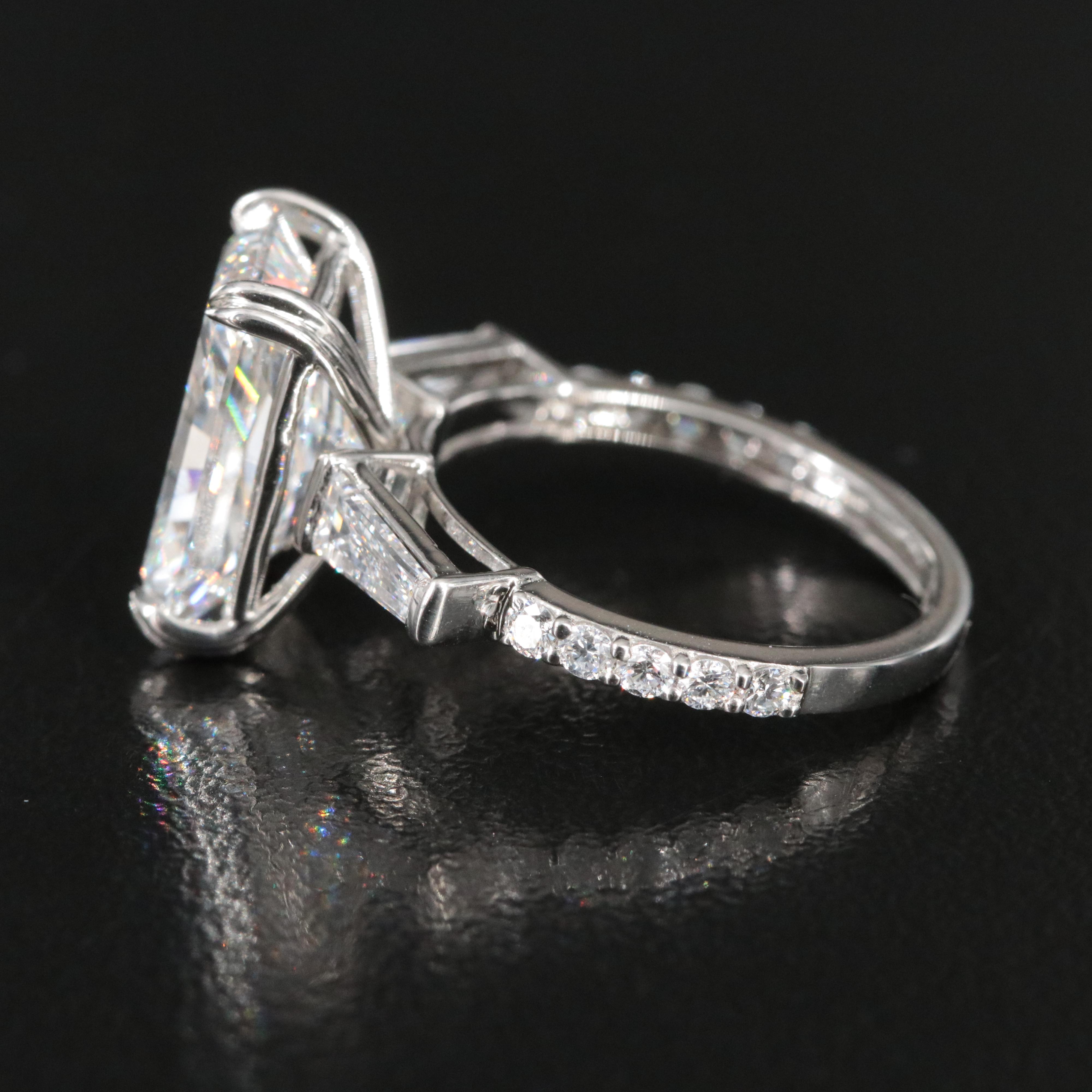 Platinum 6.90 CTW Lab Grown Diamond Ring with IGI Report