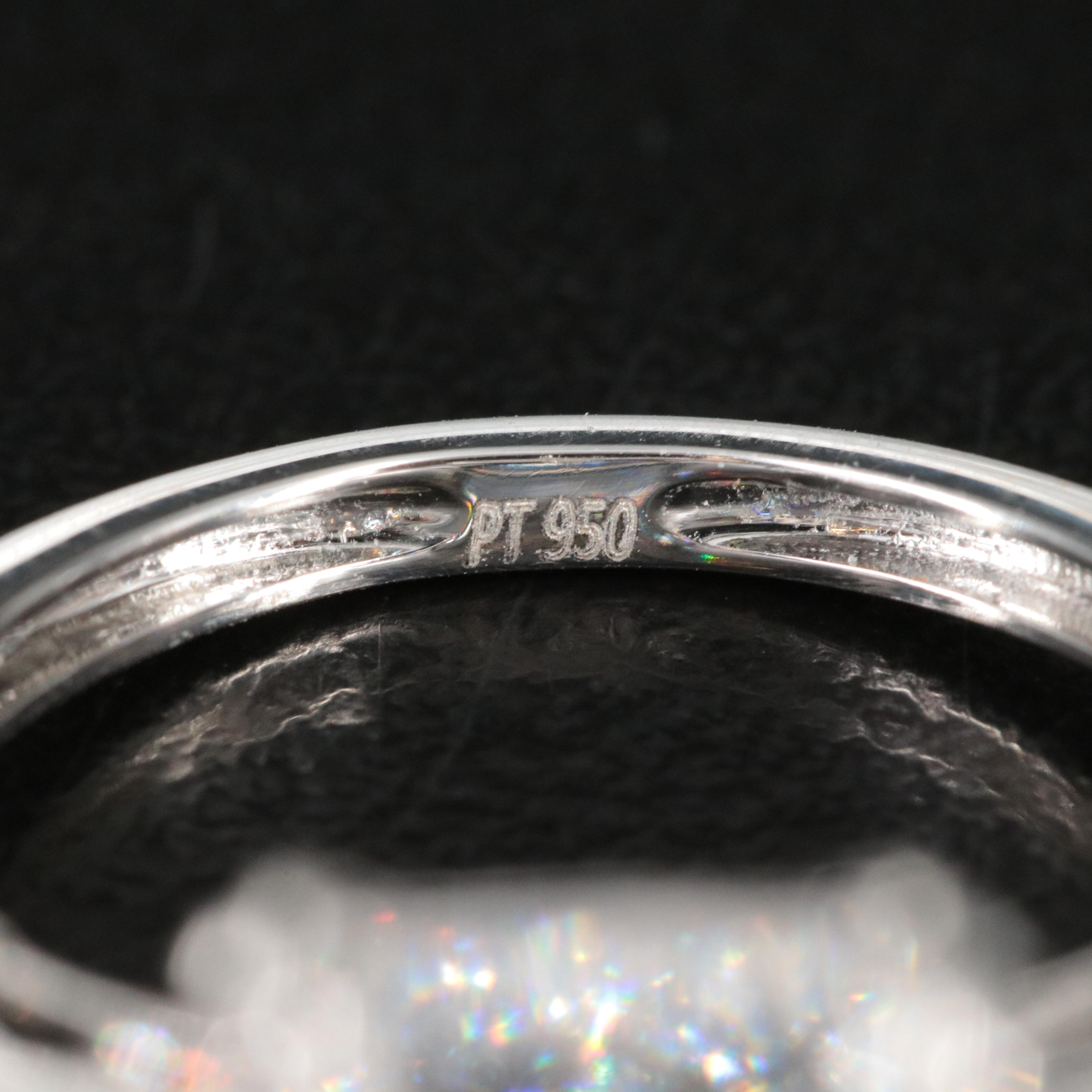 Platinum 6.90 CTW Lab Grown Diamond Ring with IGI Report