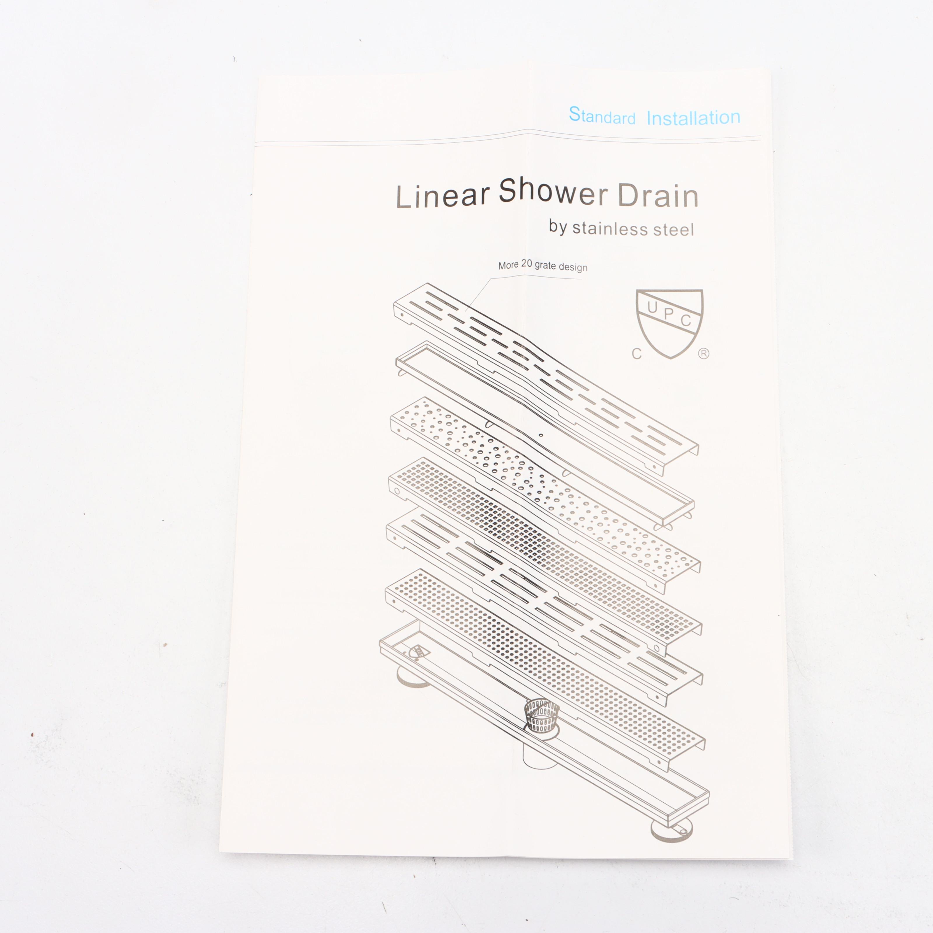 24" Linear Stainless Shower Drains Pair