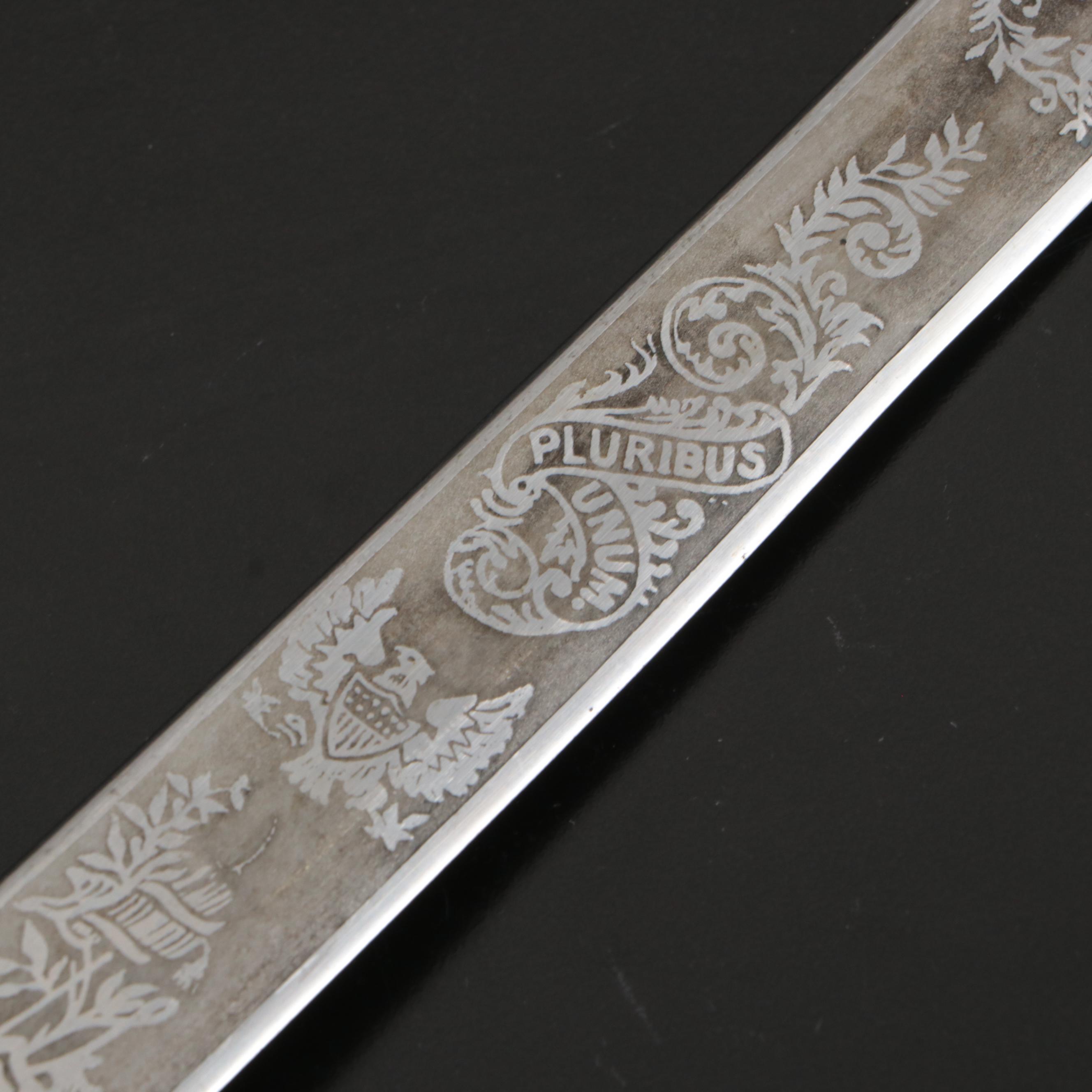 Union Staff Officer Reproduction Carbon Steel Short Swords with Steel Scabbards