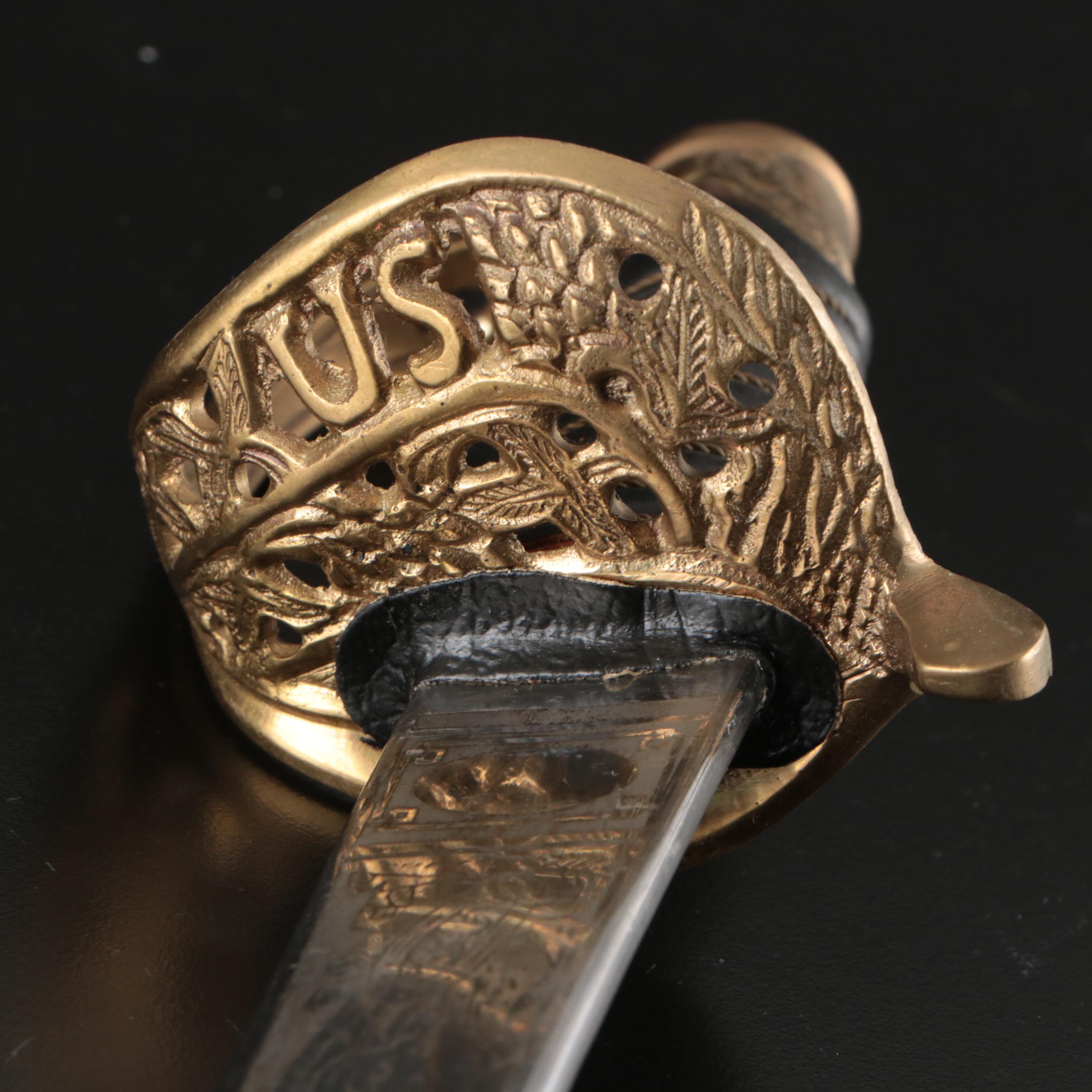 Union Staff Officer Reproduction Carbon Steel Short Swords with Steel Scabbards