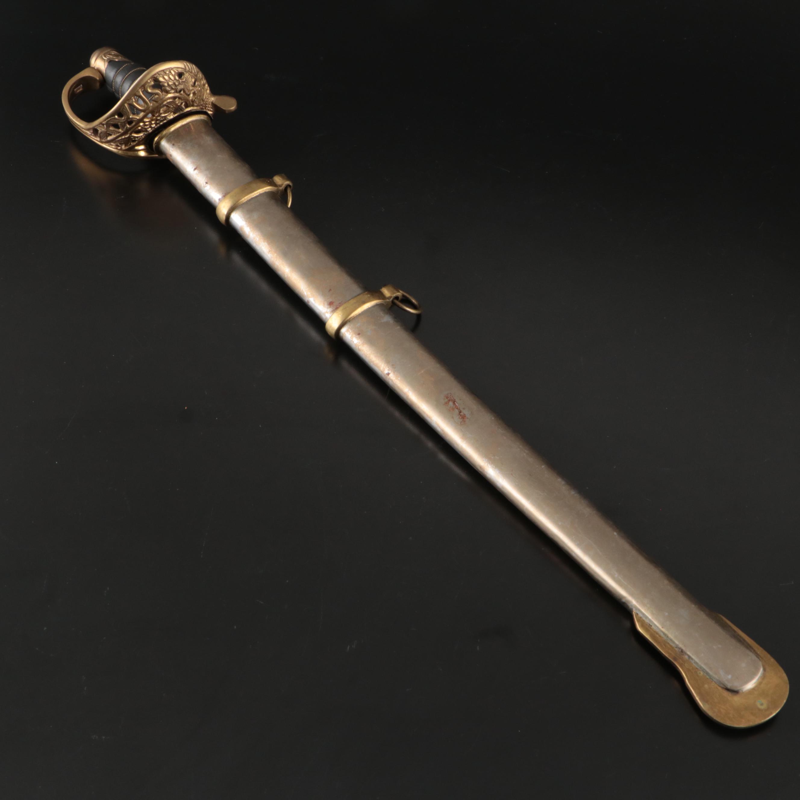 Union Staff Officer Reproduction Carbon Steel Short Swords with Steel Scabbards