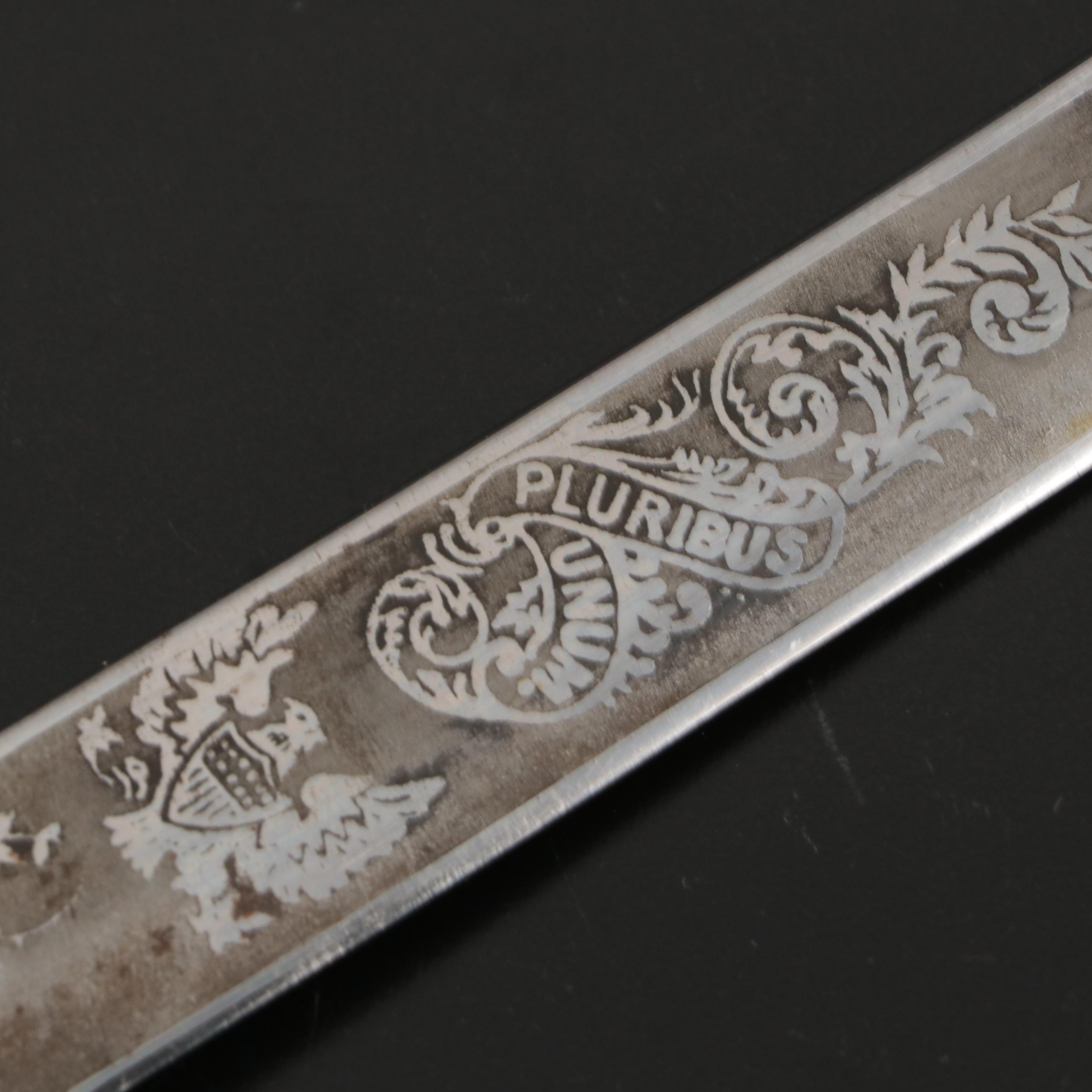 Union Staff Officer Reproduction Carbon Steel Short Swords with Steel Scabbards