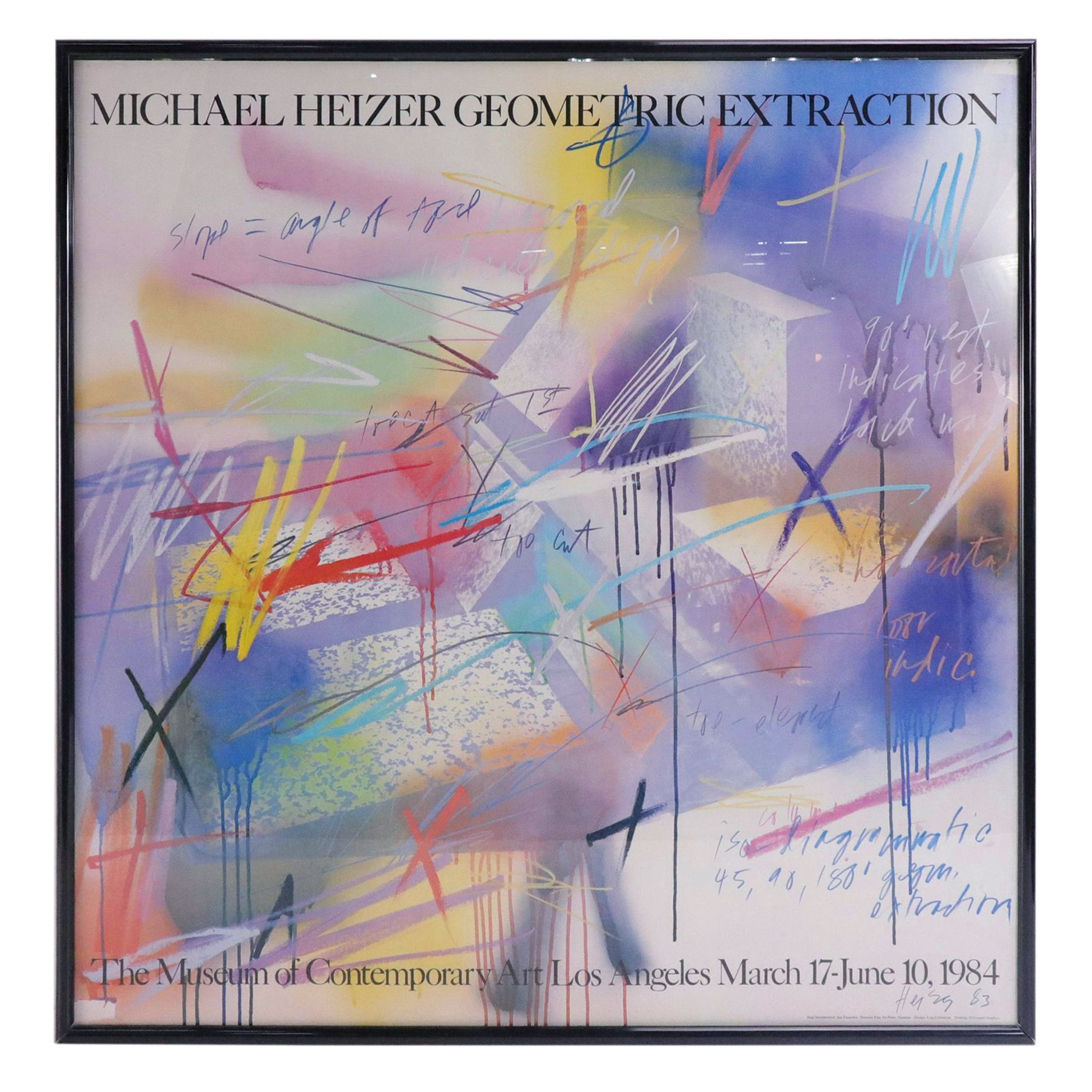 Offset Lithograph After Michael Heizer "Geometric Extraction"