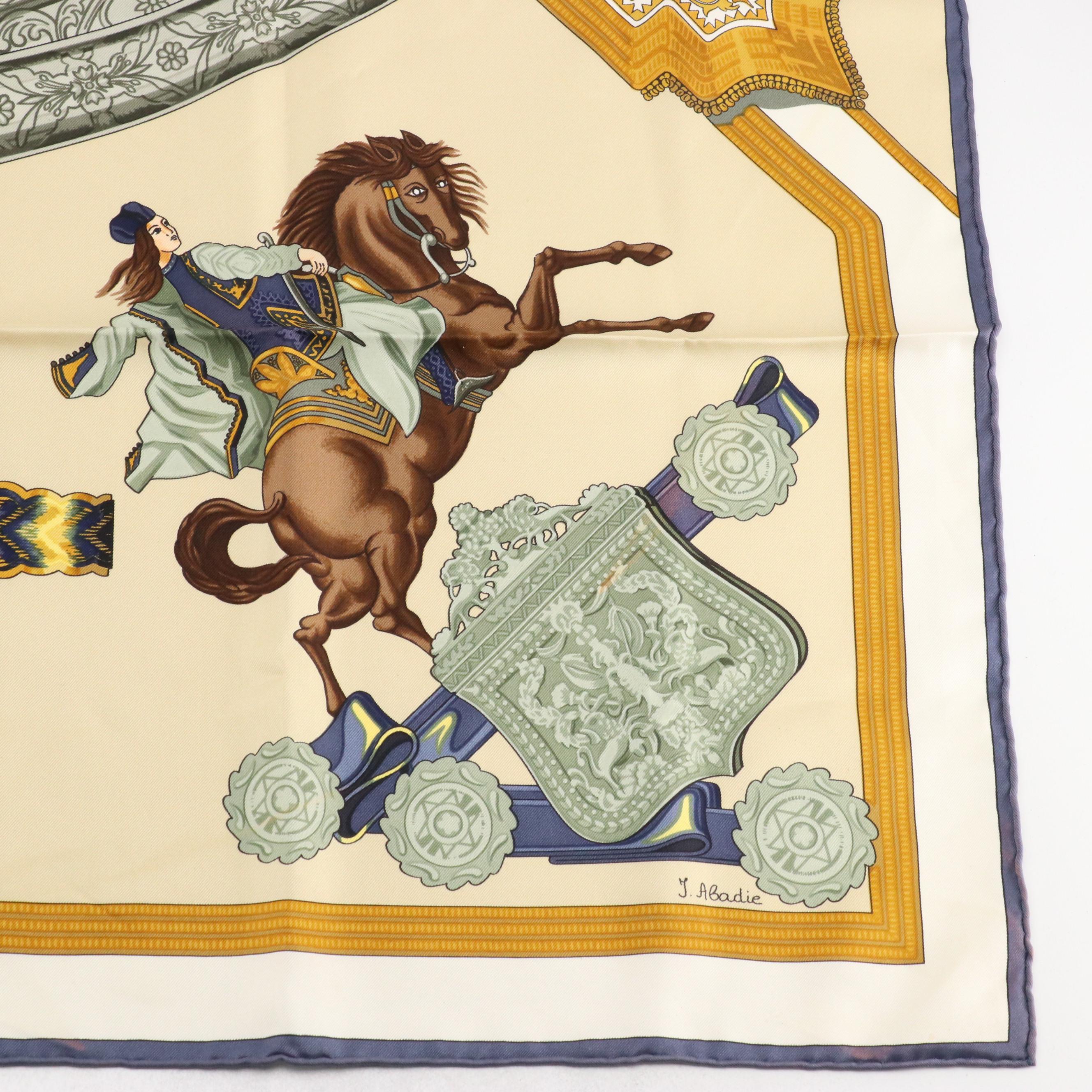 Hermès "1821 - Hommage a l'Amitie Franco-Ellenique" Silk Twill Scarf 90