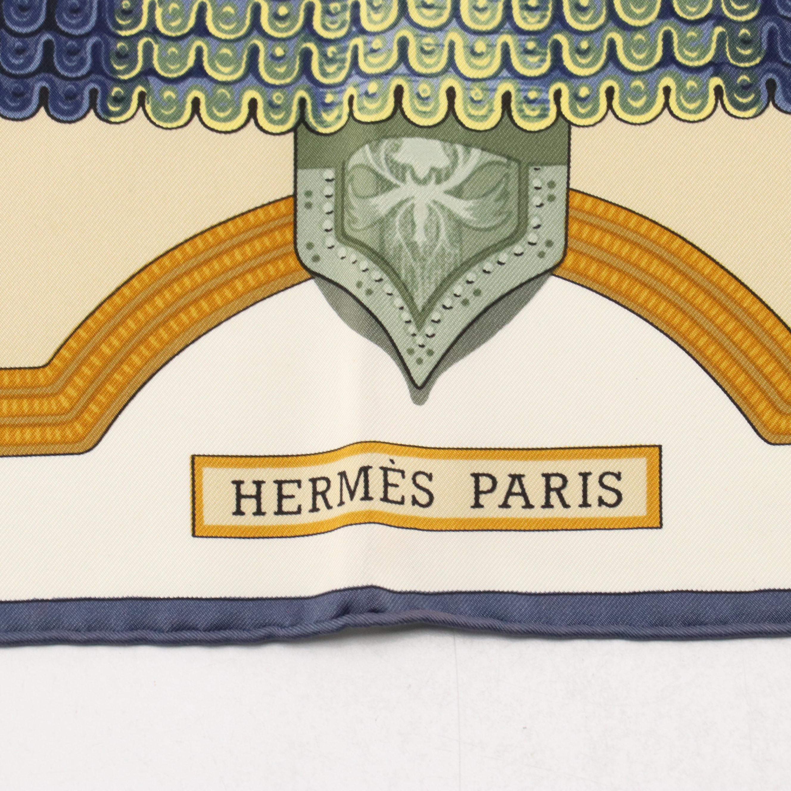 Hermès "1821 - Hommage a l'Amitie Franco-Ellenique" Silk Twill Scarf 90