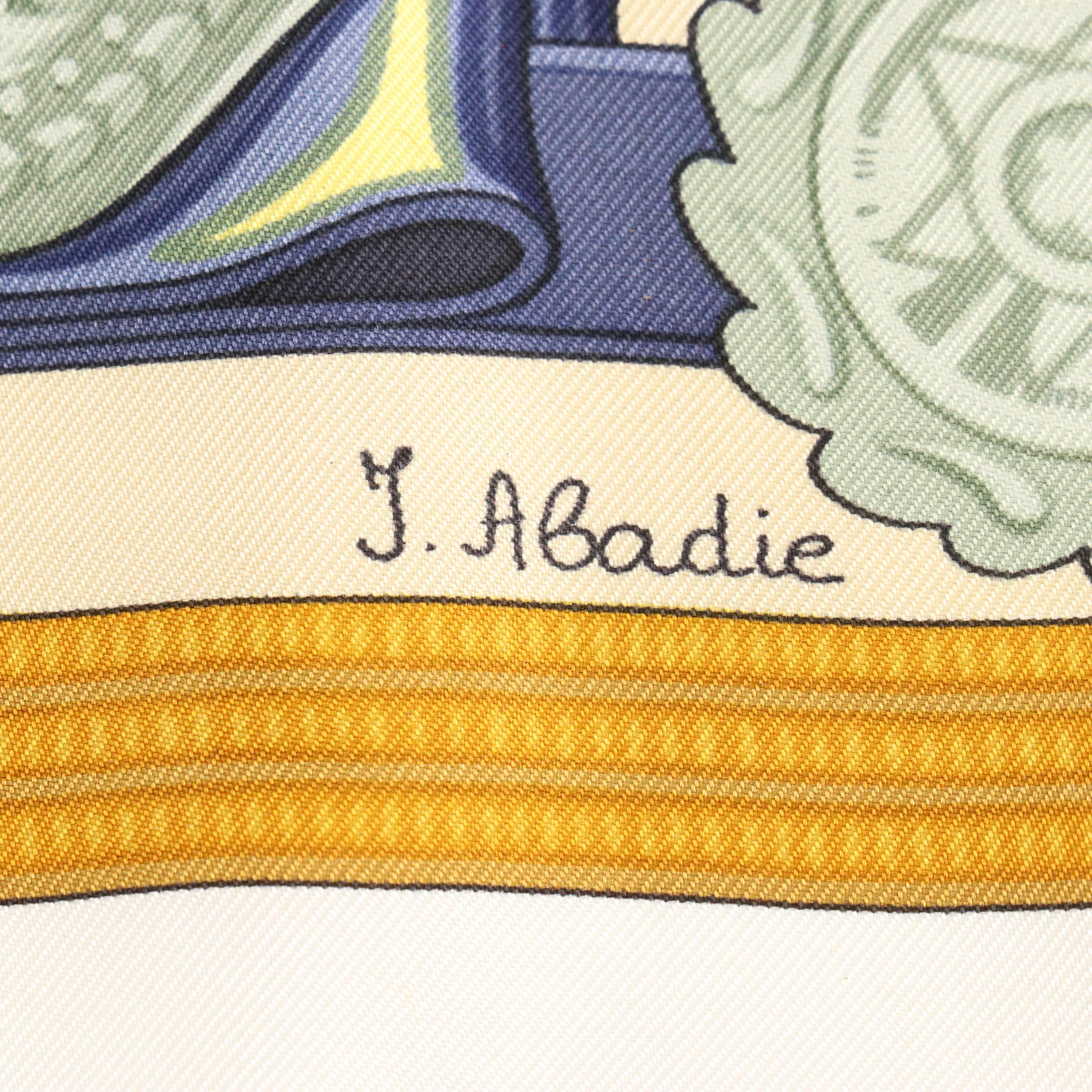 Hermès "1821 - Hommage a l'Amitie Franco-Ellenique" Silk Twill Scarf 90