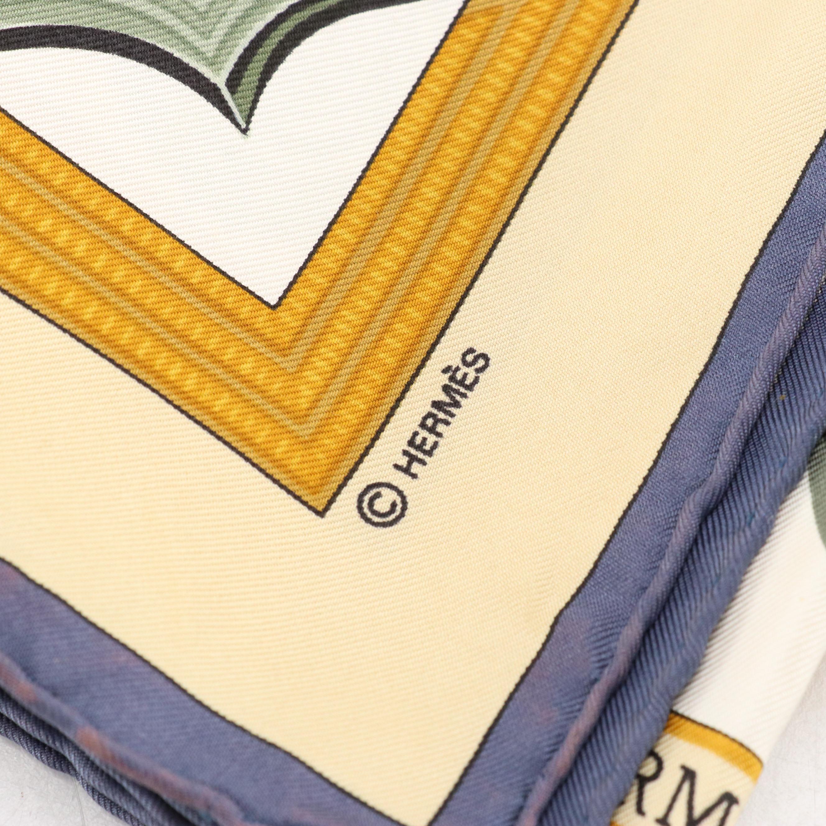 Hermès "1821 - Hommage a l'Amitie Franco-Ellenique" Silk Twill Scarf 90