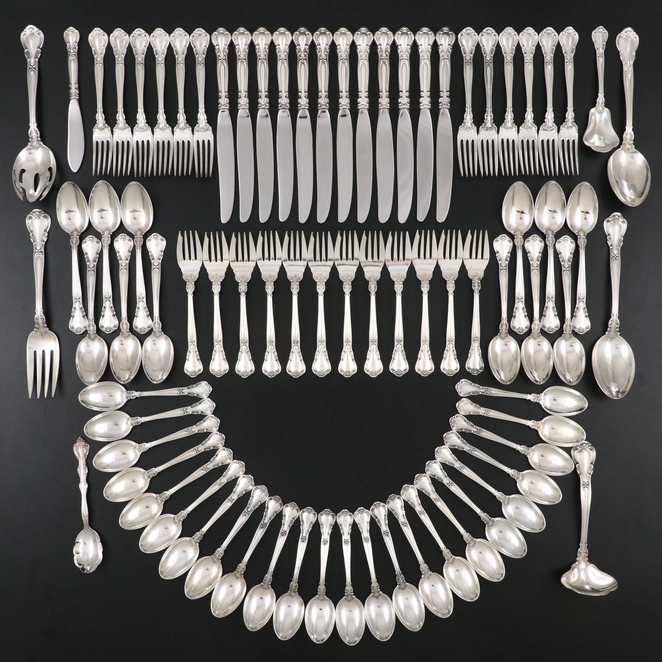 Gorham "Chantilly" Sterling Silver Flatware and Serving Utensils