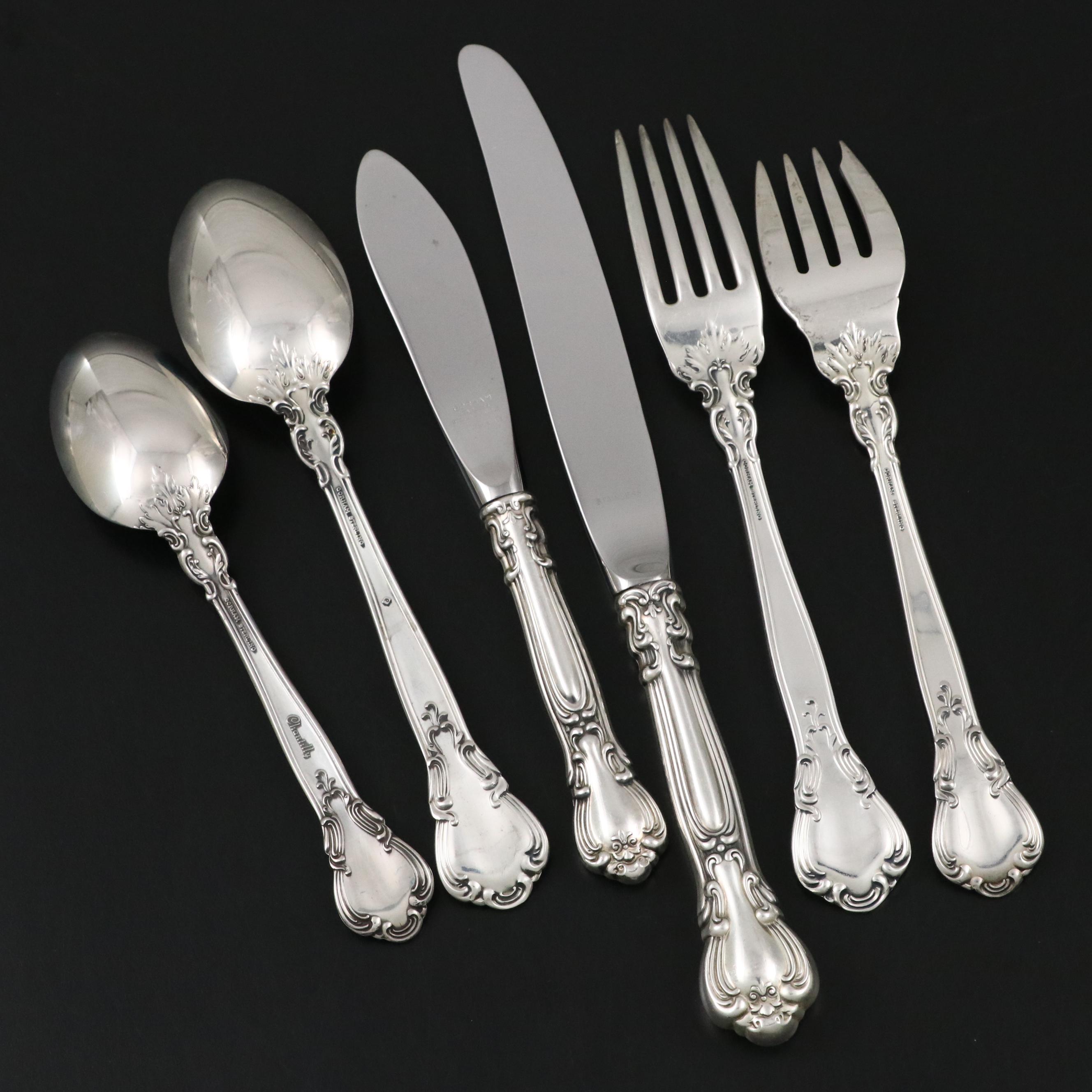 Gorham "Chantilly" Sterling Silver Flatware and Serving Utensils