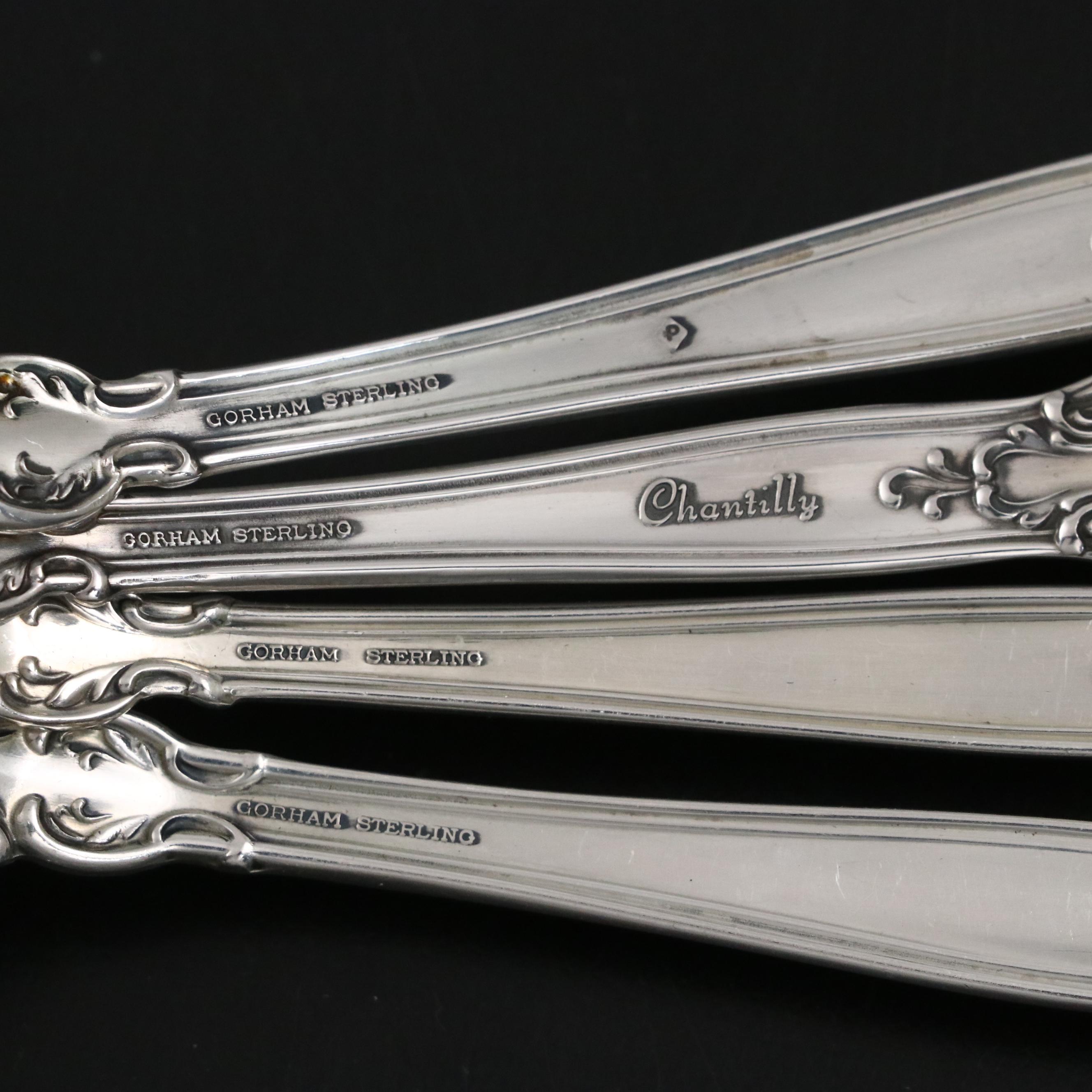 Gorham "Chantilly" Sterling Silver Flatware and Serving Utensils