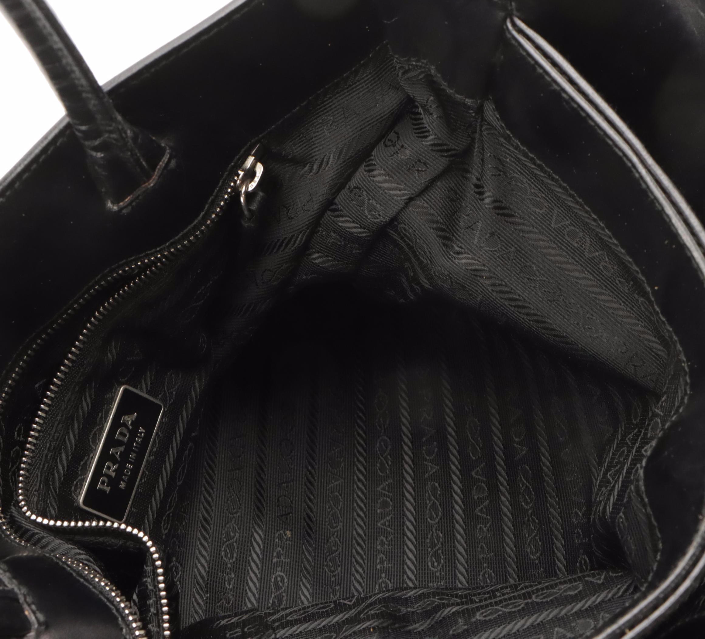 Prada Shoulder Tote in Nylon with Leather Trim