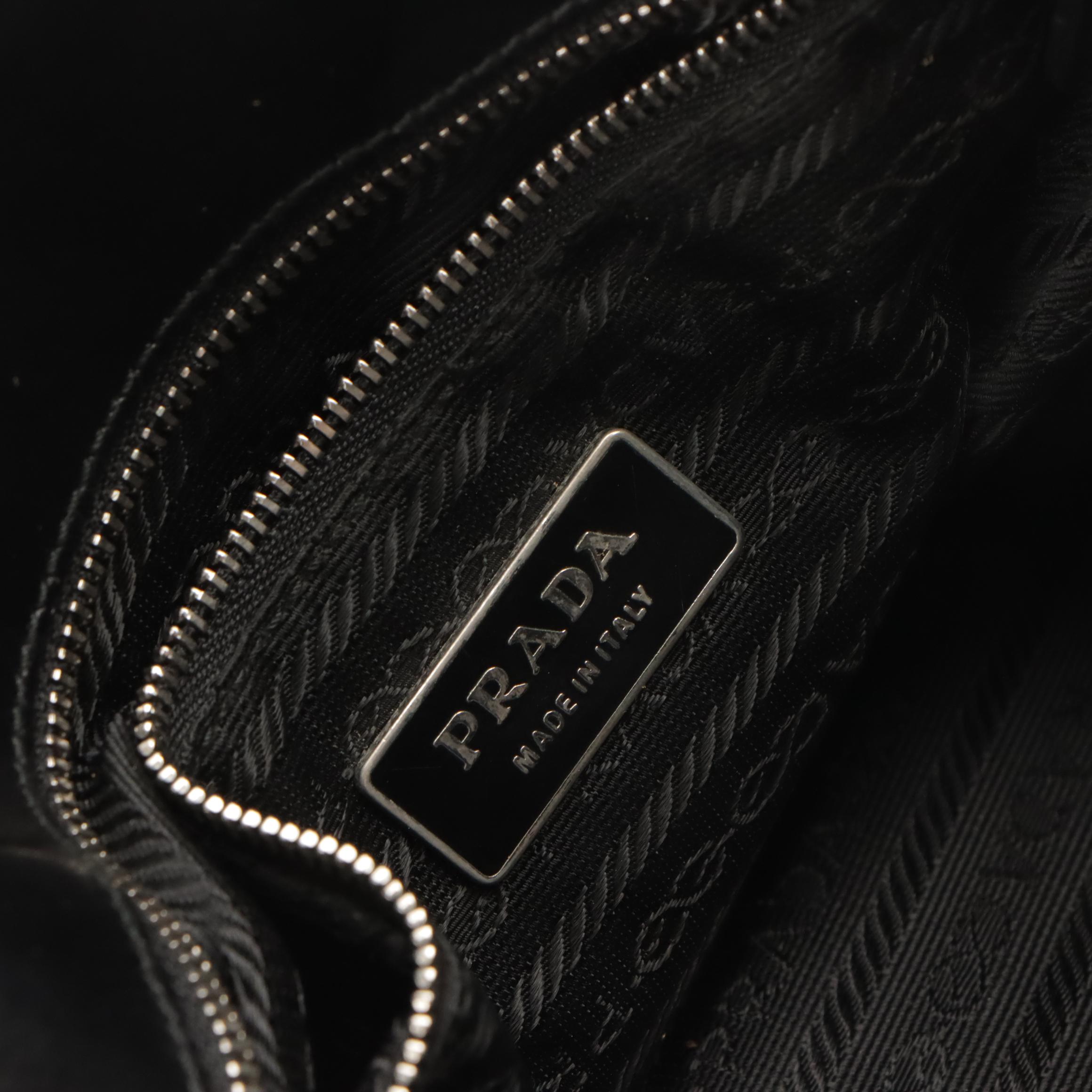 Prada Shoulder Tote in Nylon with Leather Trim