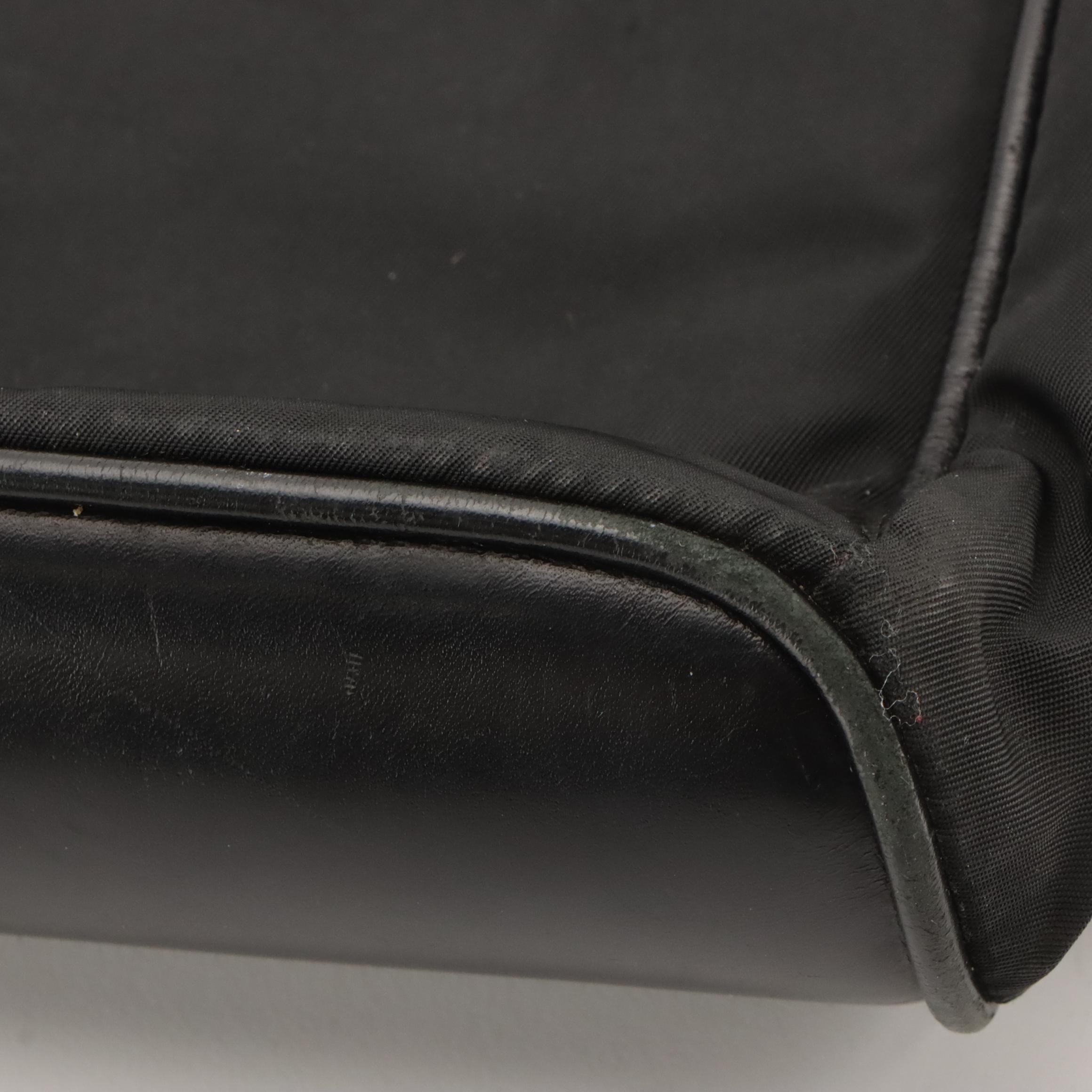 Prada Shoulder Tote in Nylon with Leather Trim