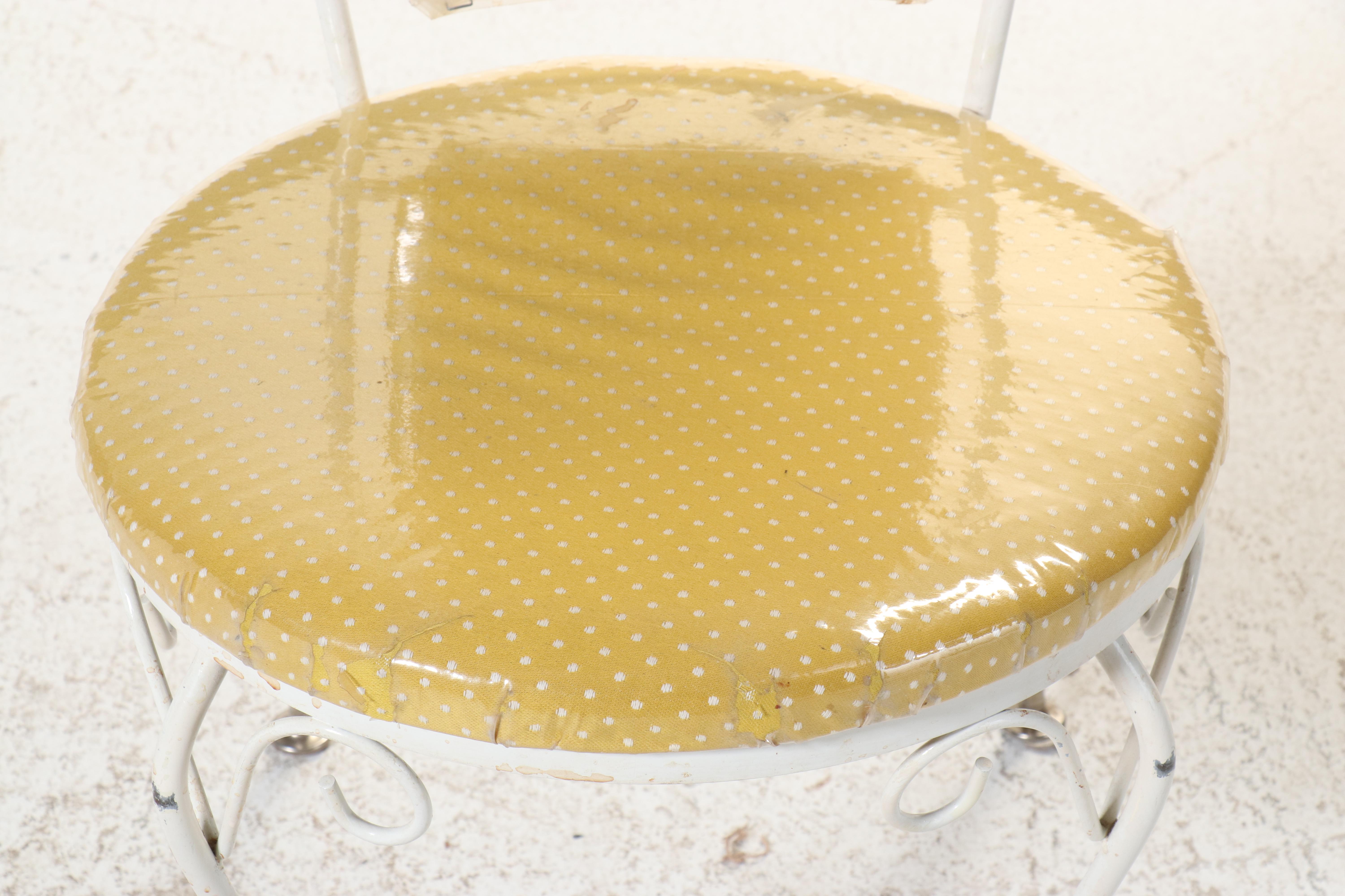 Four Queen City Dinettes "Duchess Line" Mid Century Modern Iron Side Chairs