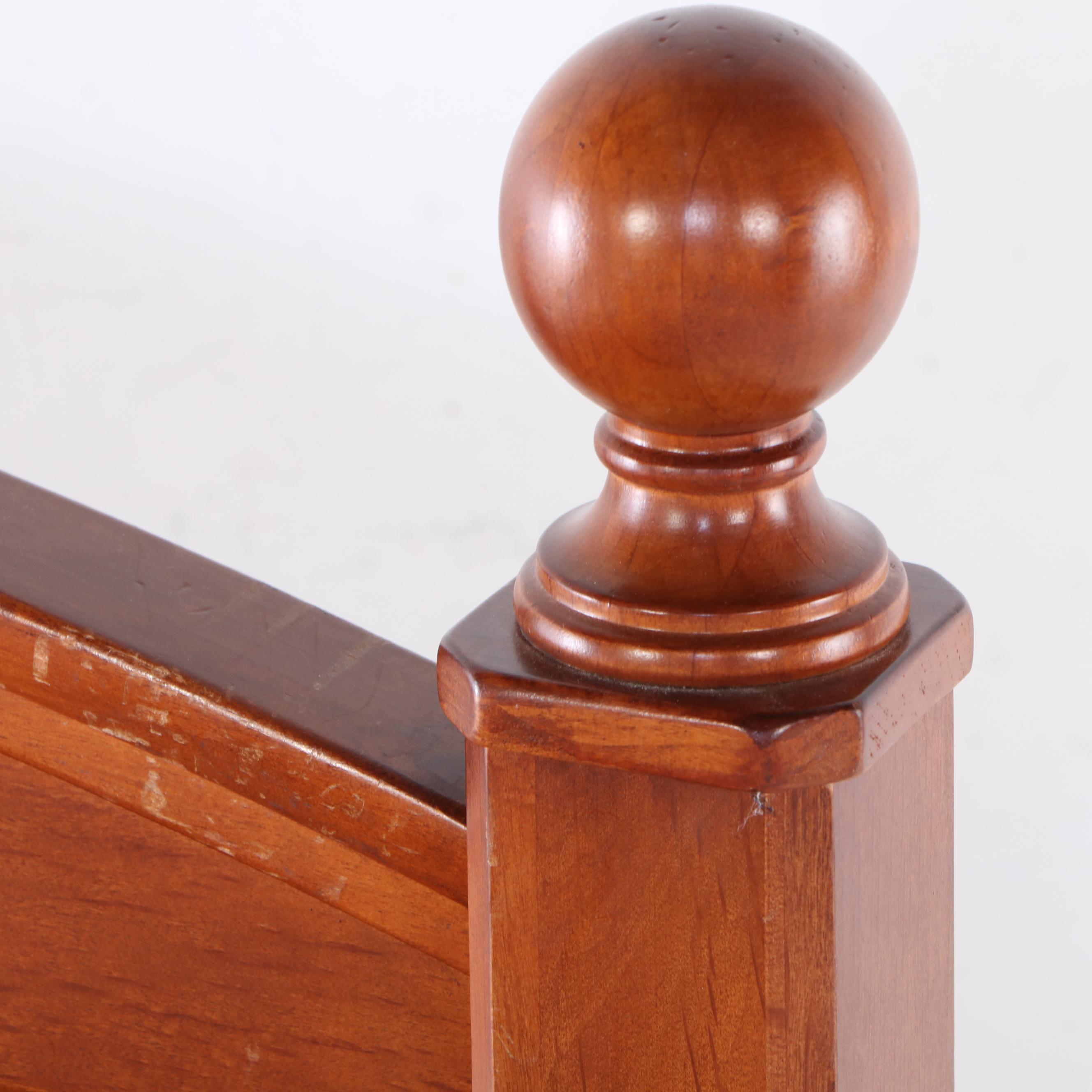 Stanley Furniture Contemporary Cherry Finish Twin Size Bed and Nightstand