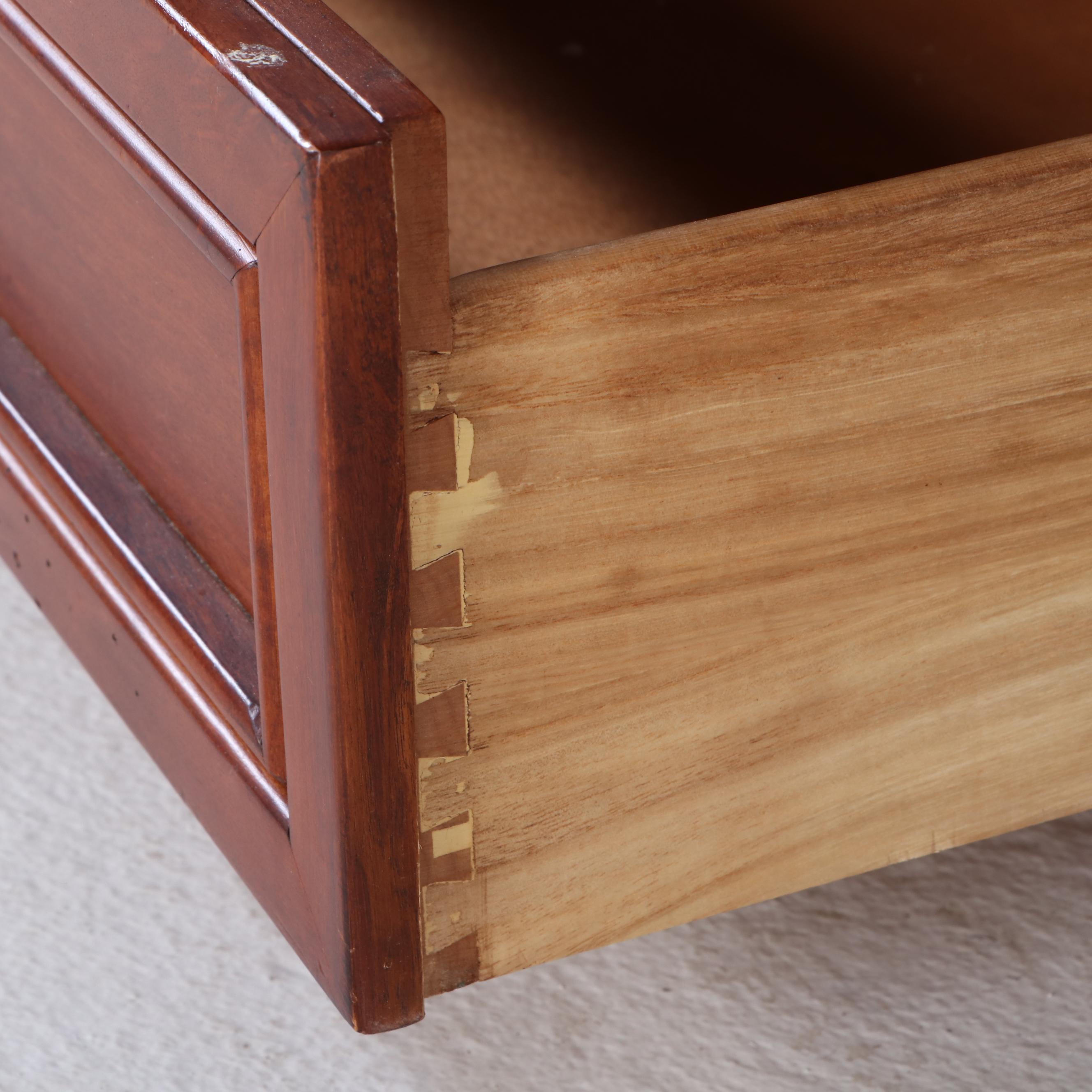 Stanley Furniture Contemporary Cherry Finish Twin Size Bed and Nightstand