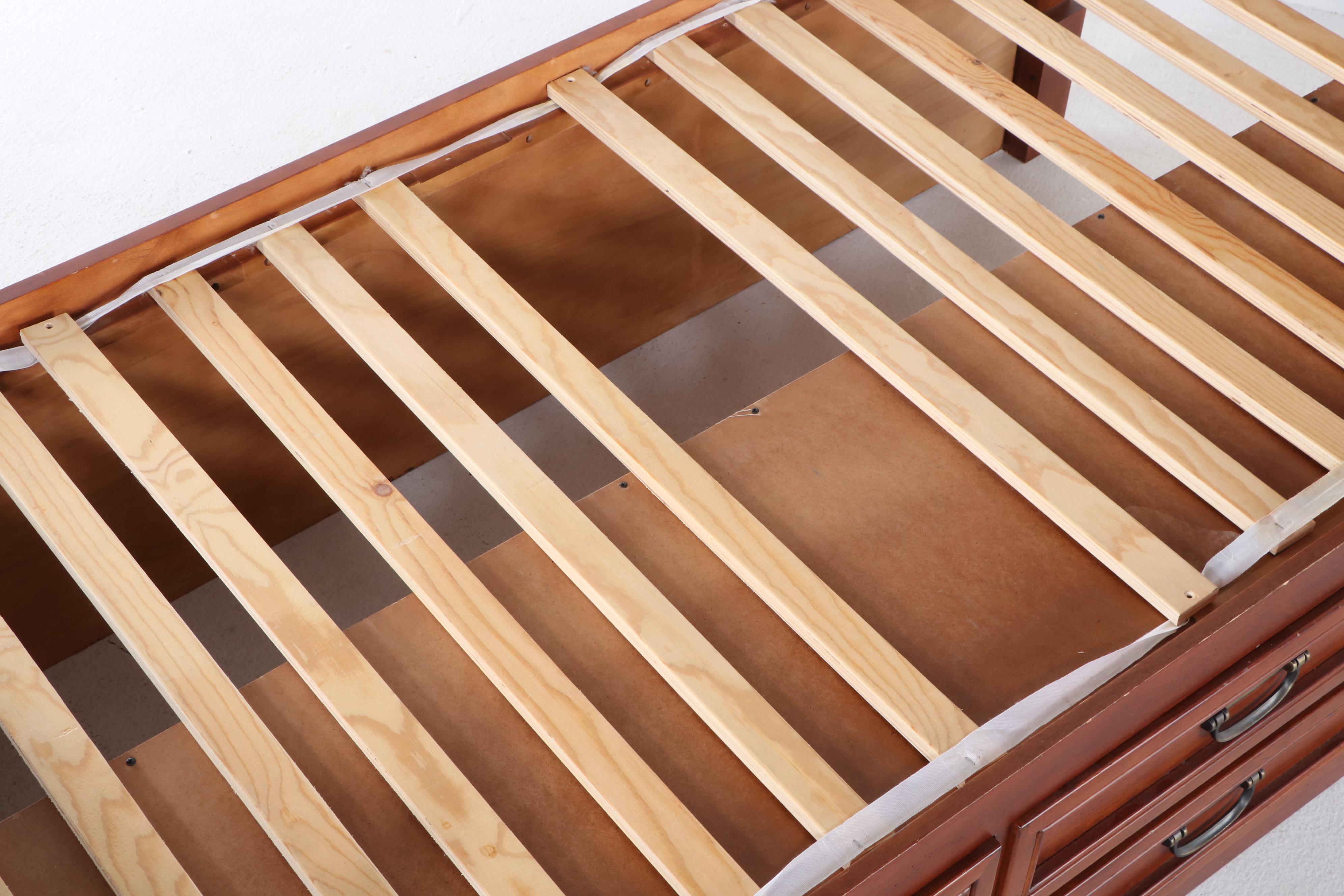 Stanley Furniture Contemporary Cherry Finish Twin Size Bed and Nightstand