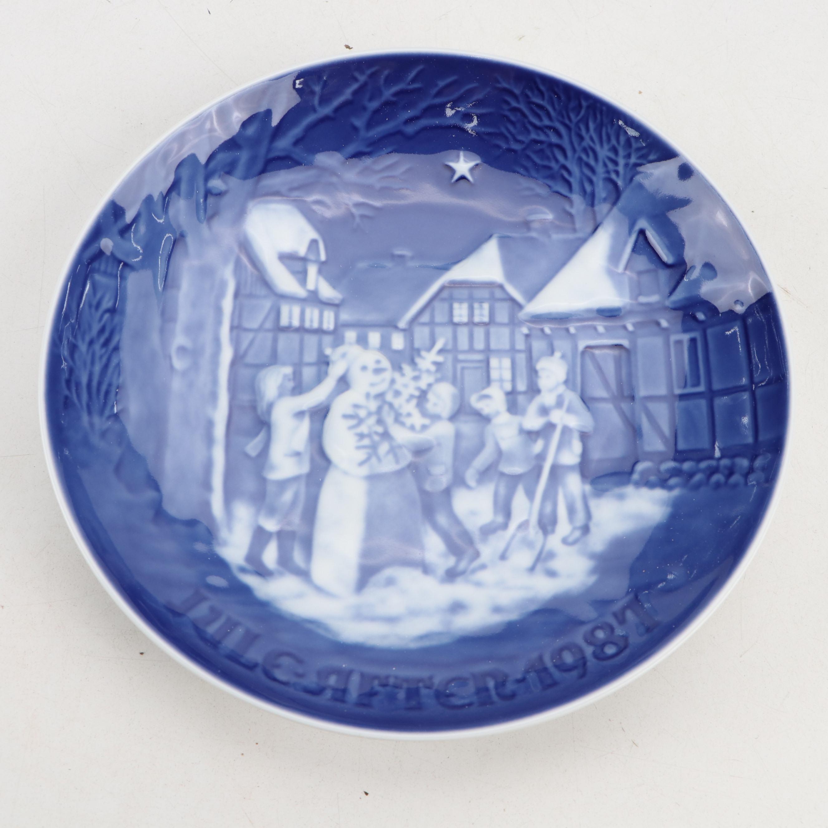 Royal Copenhagen with Other Annual Christmas Collectors Plates and Spoons