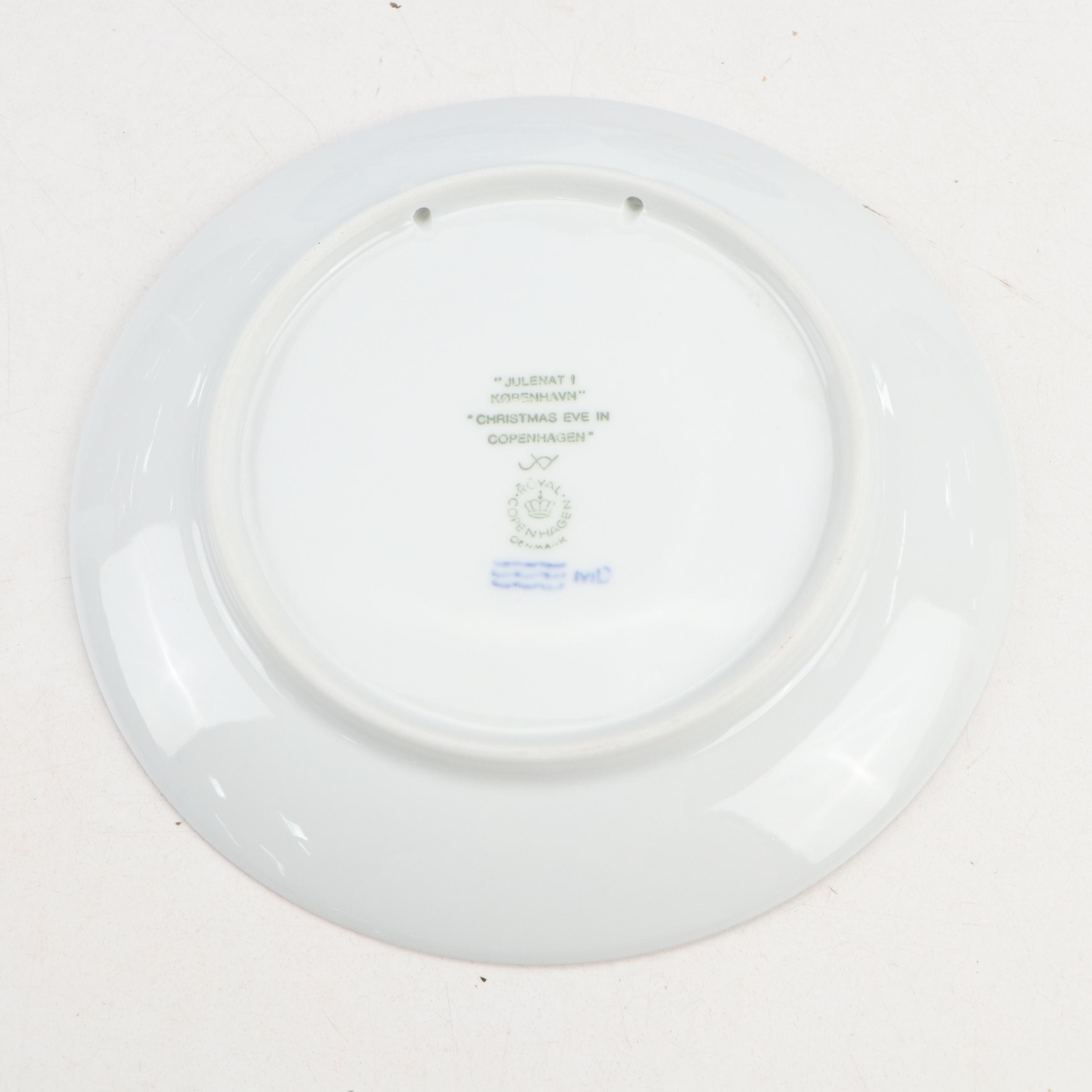 Royal Copenhagen with Other Annual Christmas Collectors Plates and Spoons