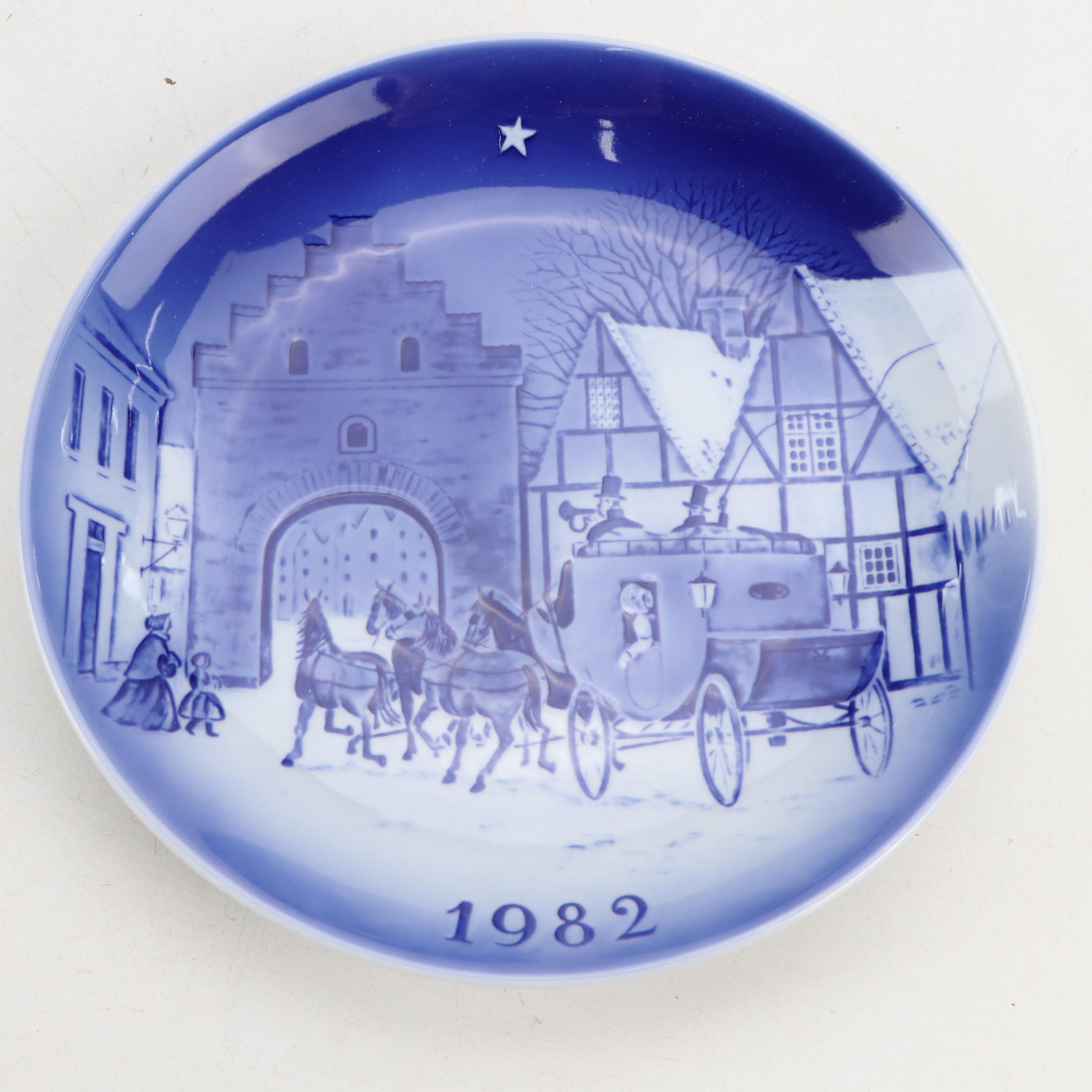 Royal Copenhagen with Other Annual Christmas Collectors Plates and Spoons