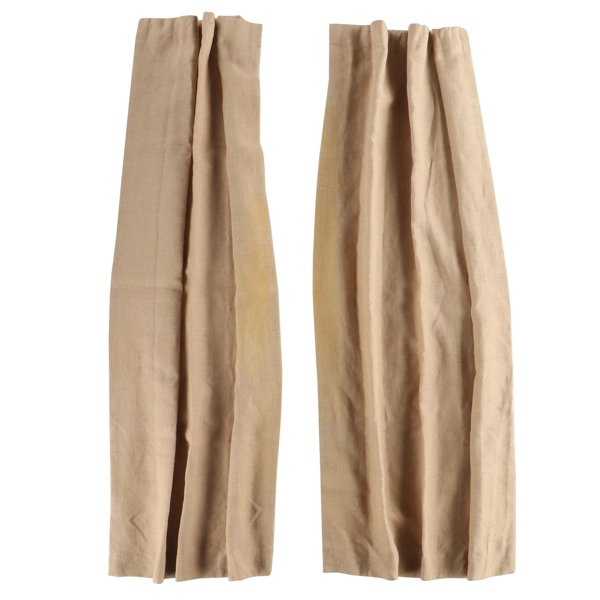 Restoration Hardware Jute Burlap 96" Drapes