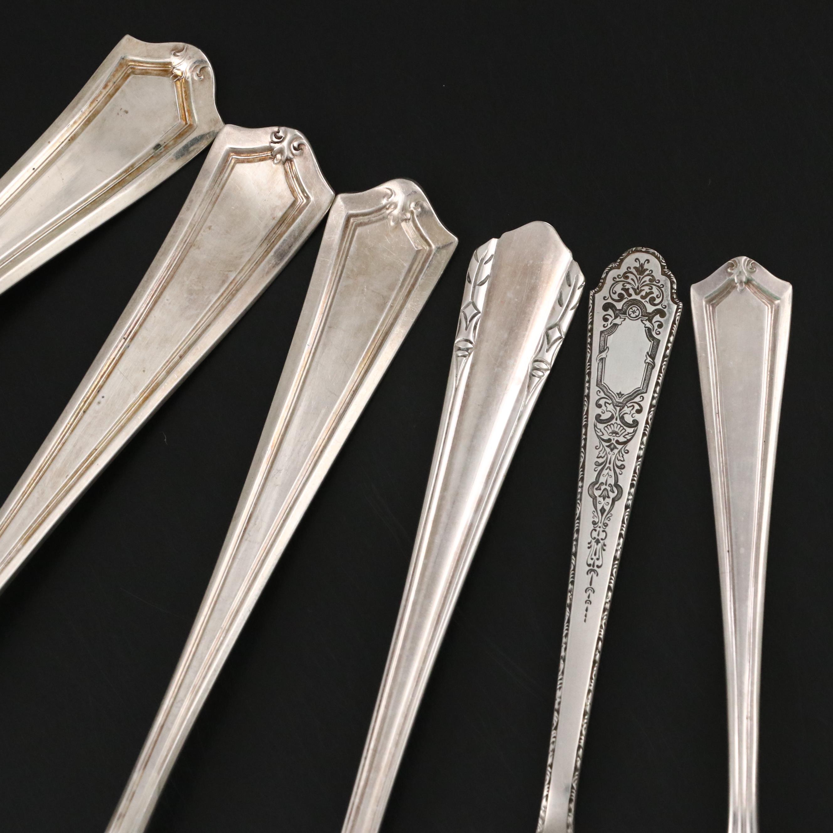 1881 Rogers Silver Plate "Salem" and Other Flatware in Storage Chest