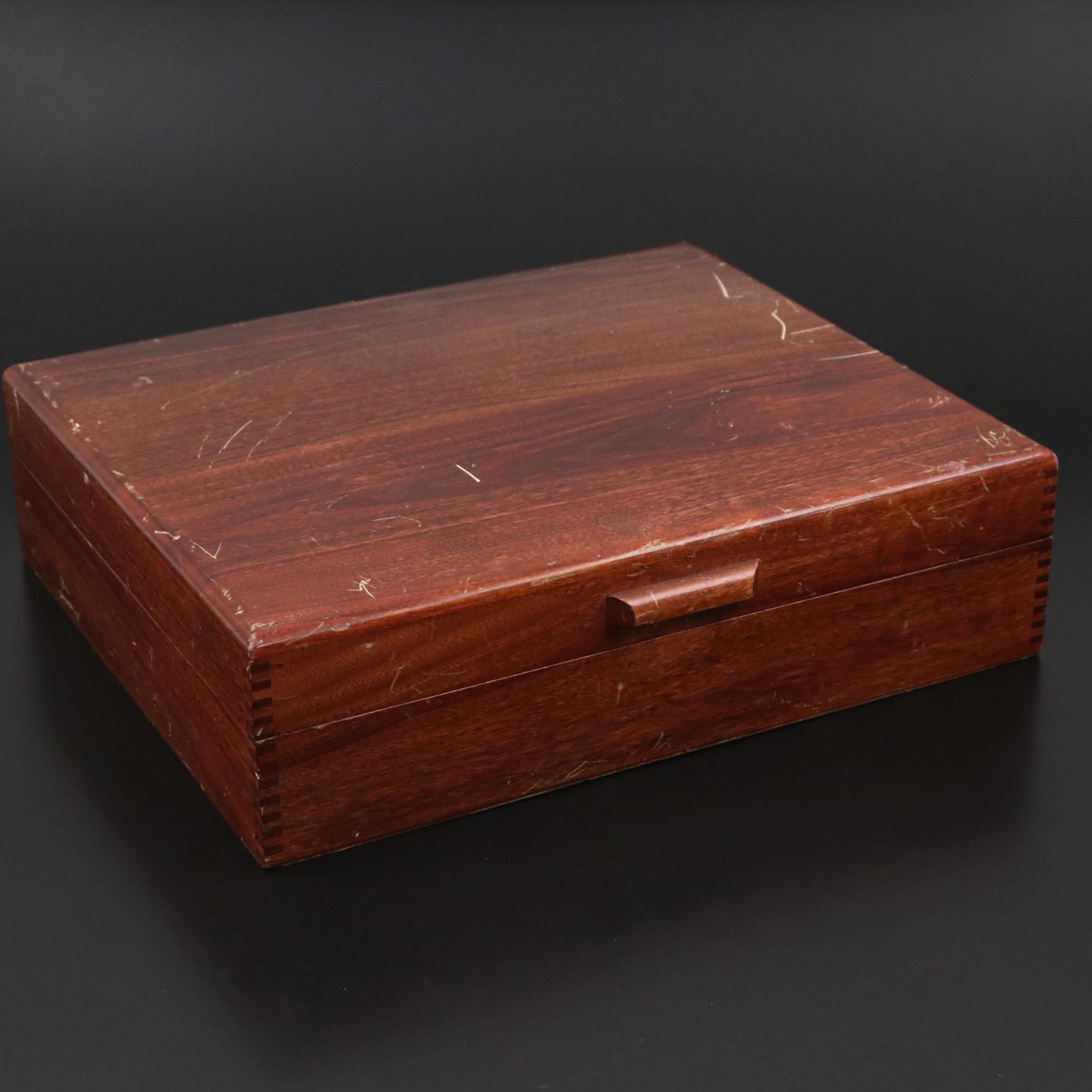 1881 Rogers Silver Plate "Salem" and Other Flatware in Storage Chest