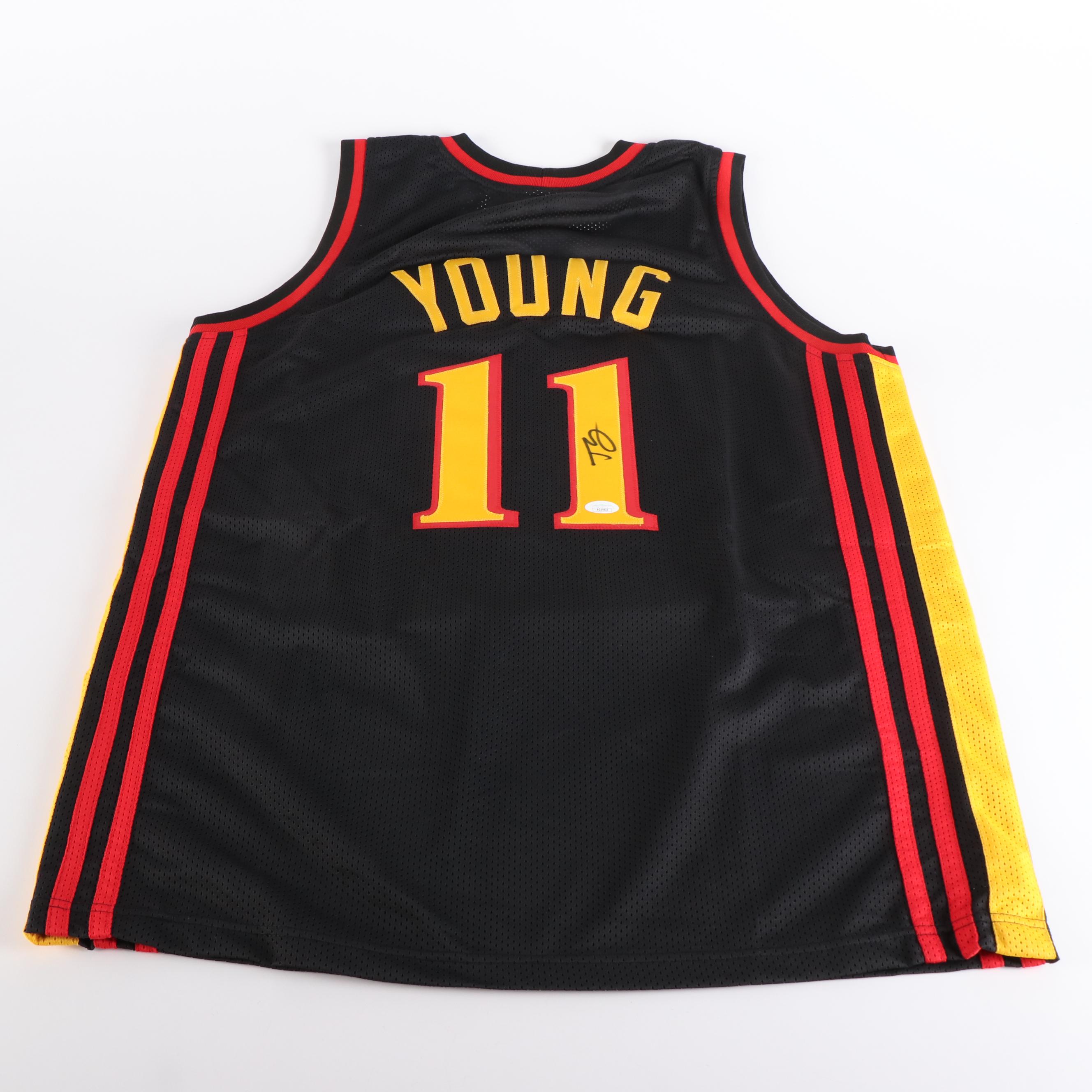 Trae Young Signed Atlanta Hawks Basketball Jersey, JSA