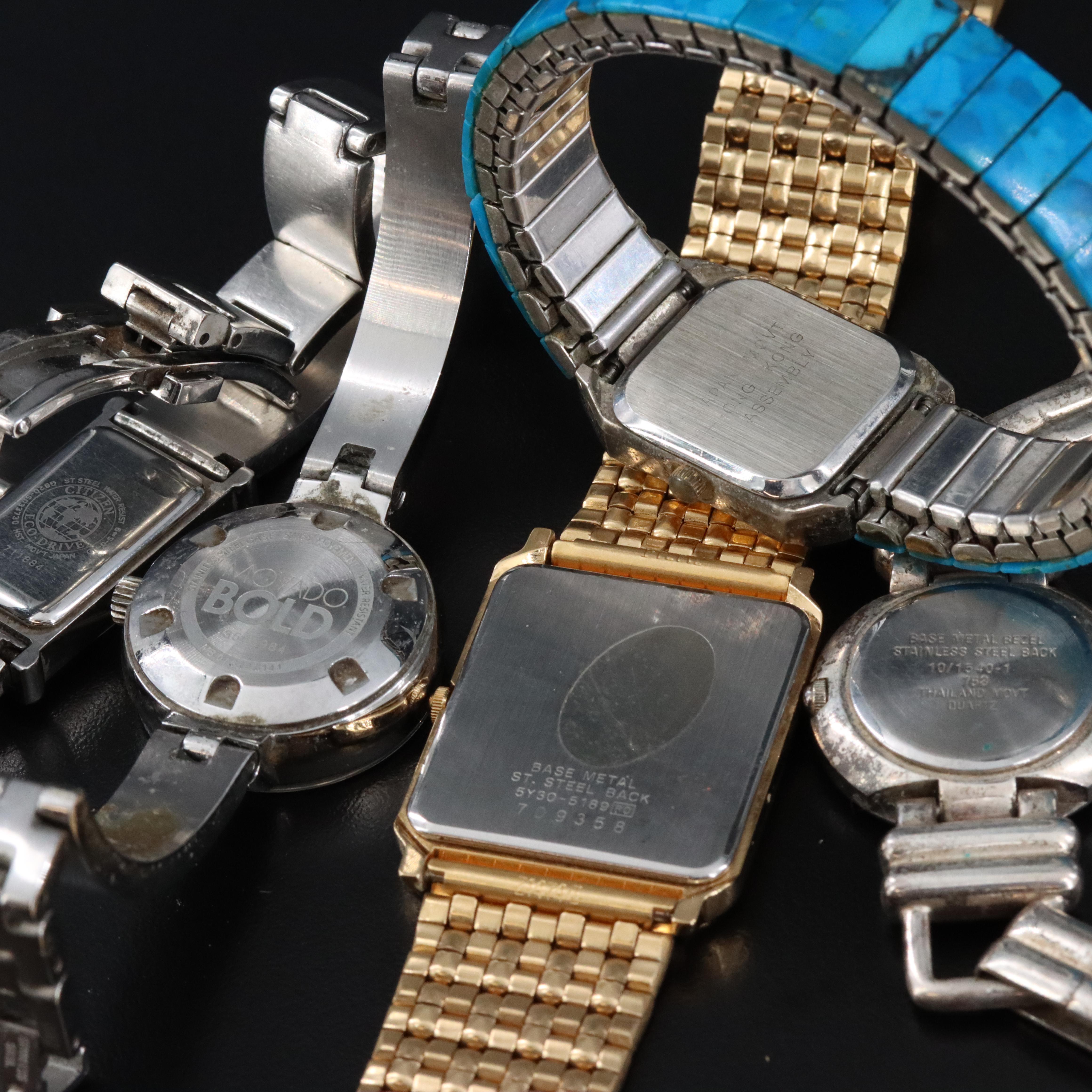 Mix of Quartz Wristwatches Featuring Citizen and Movado