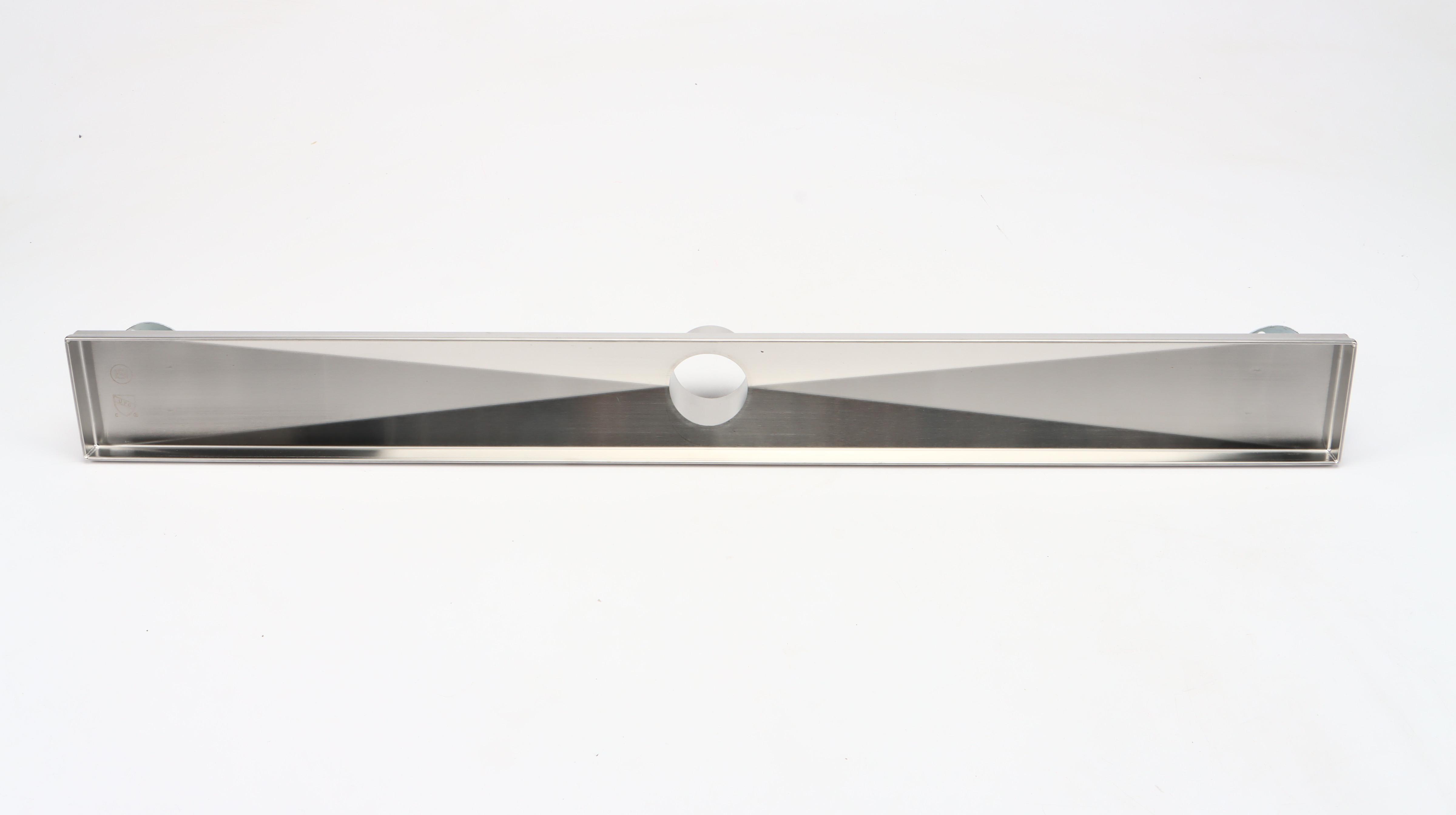 32" and 36" Linear Tile-In Shower Drains in Brushed Stainless Steel