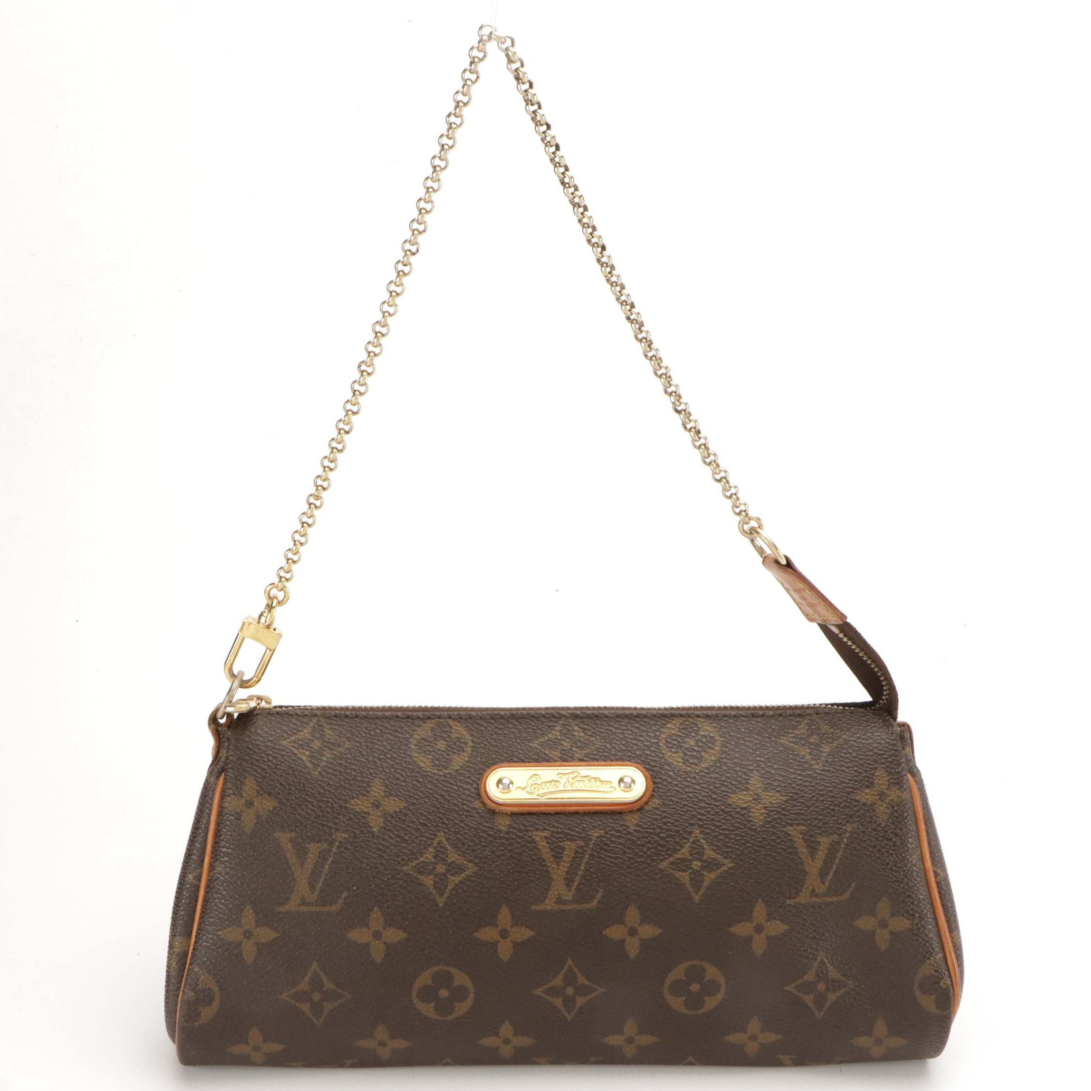 Louis Vuitton Eva Pochette in Monogram Canvas with Chain-Link Strap