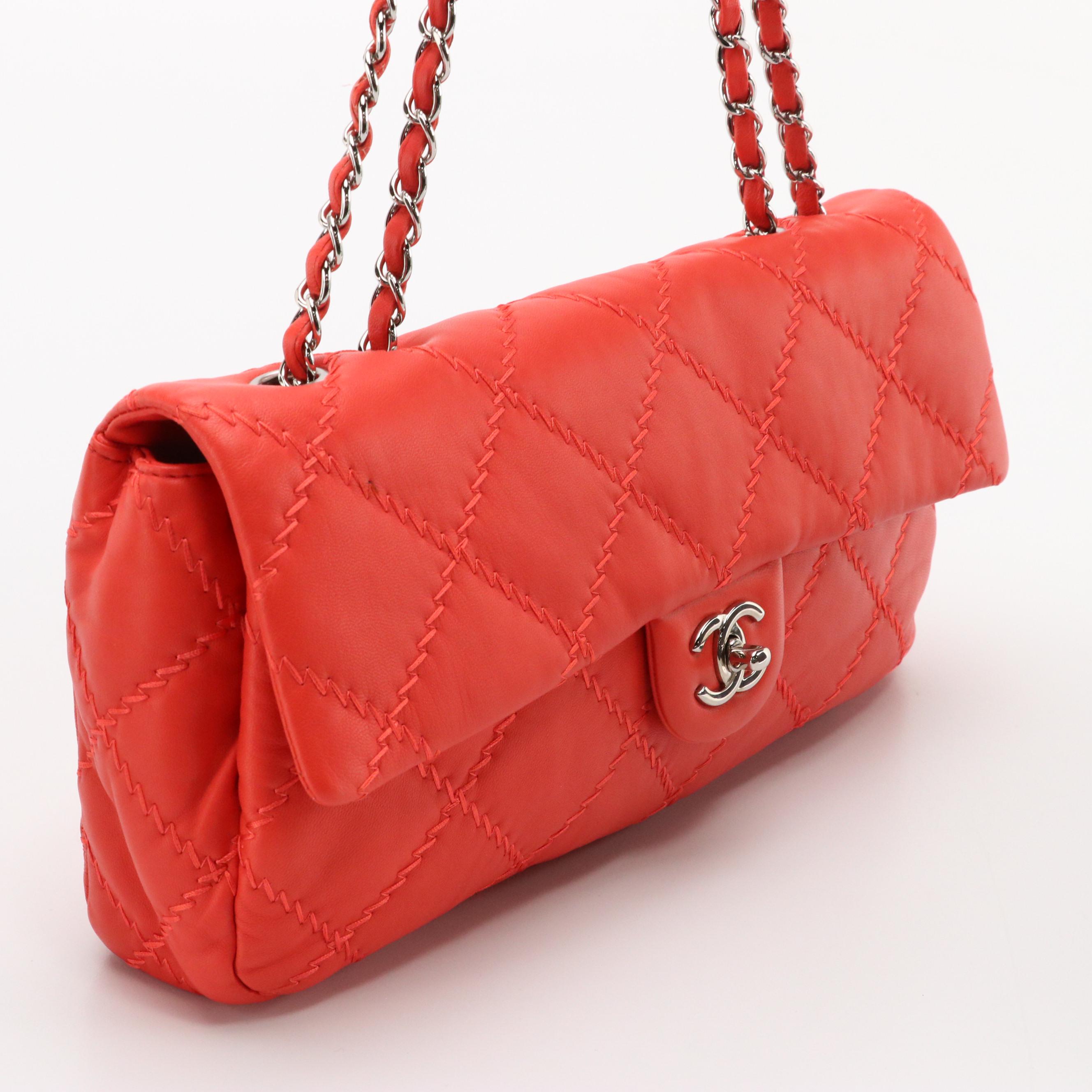 Chanel Large Front Flap Shoulder Bag in Ultimate Stitch Lambskin Leather