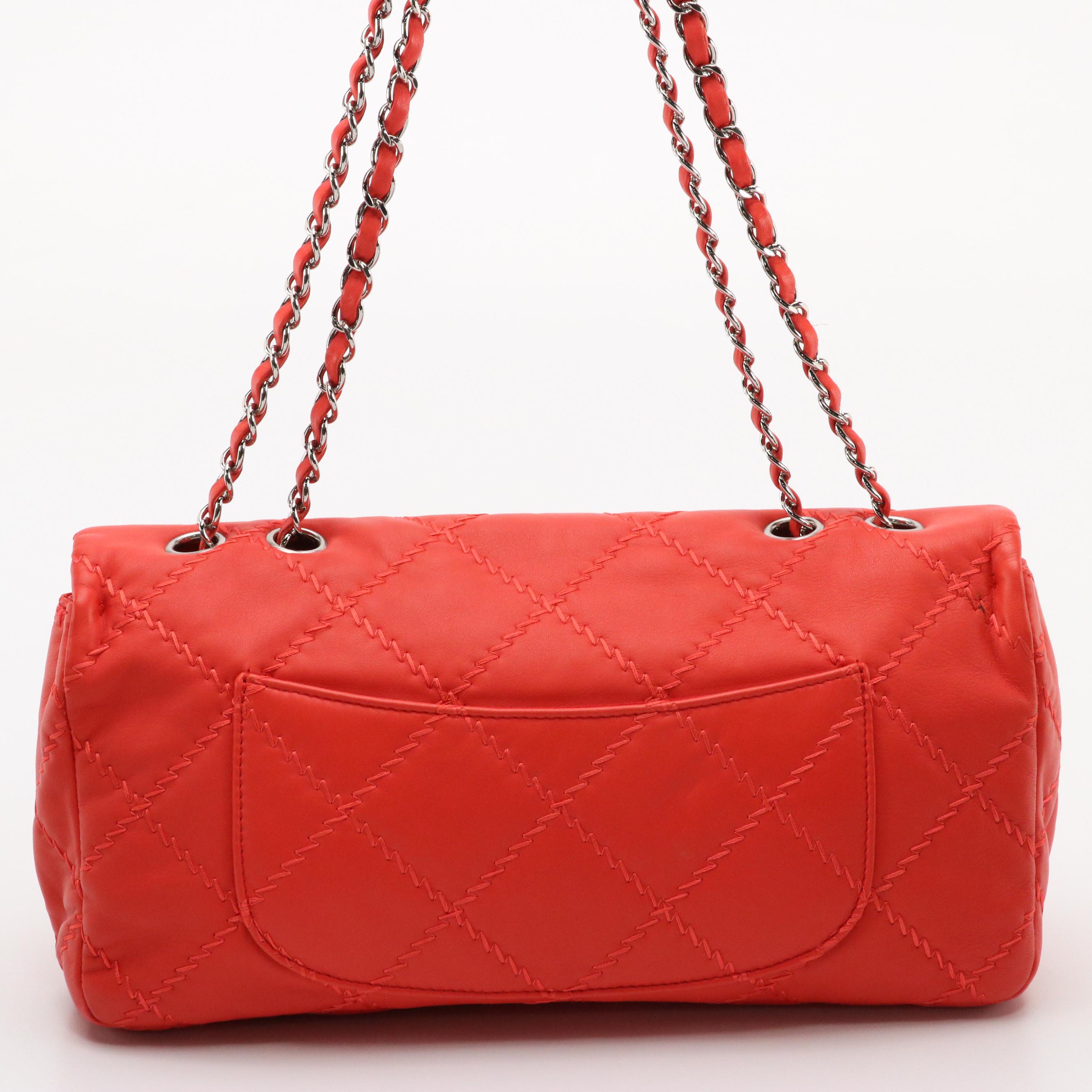 Chanel Large Front Flap Shoulder Bag in Ultimate Stitch Lambskin Leather