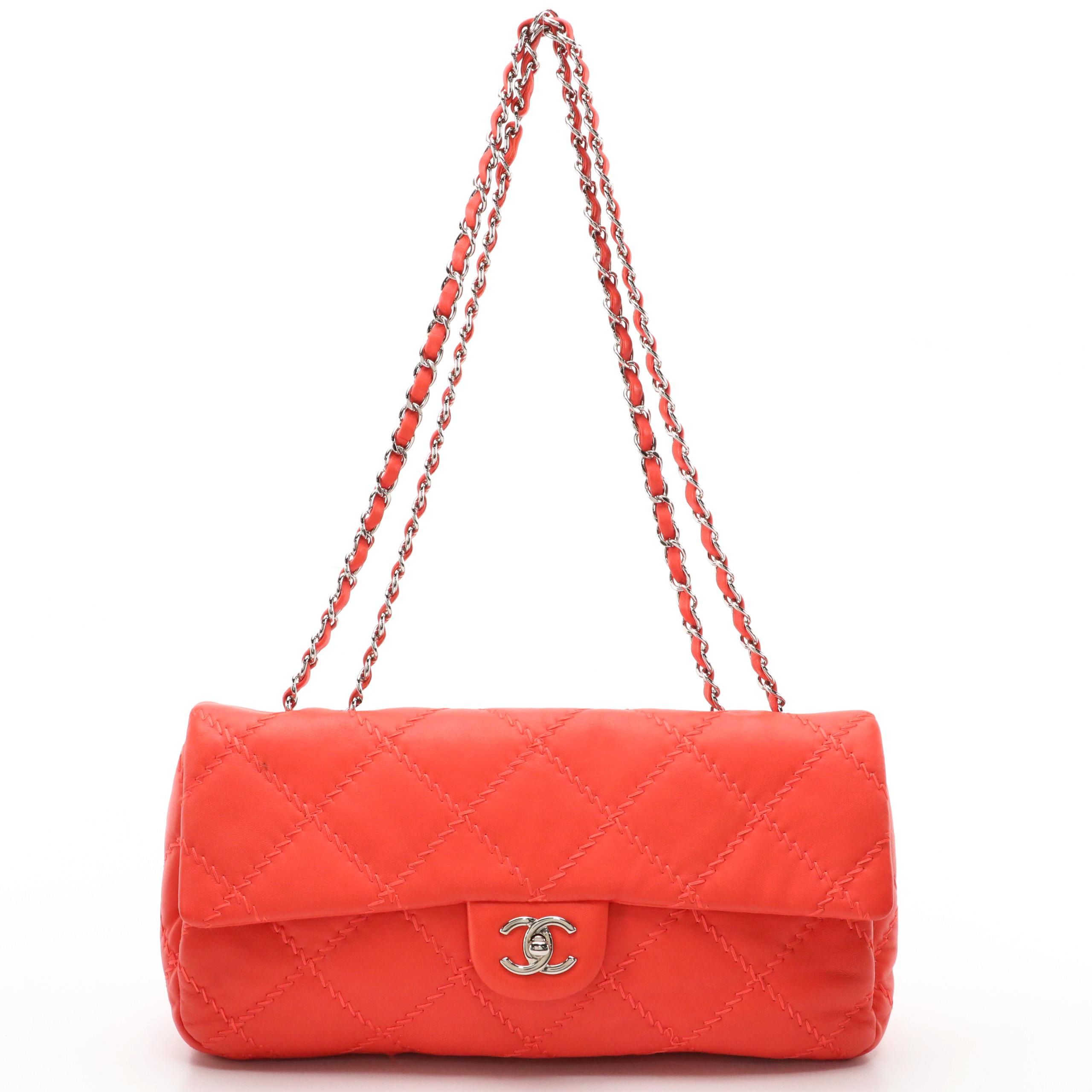 Chanel Large Front Flap Shoulder Bag in Ultimate Stitch Lambskin Leather