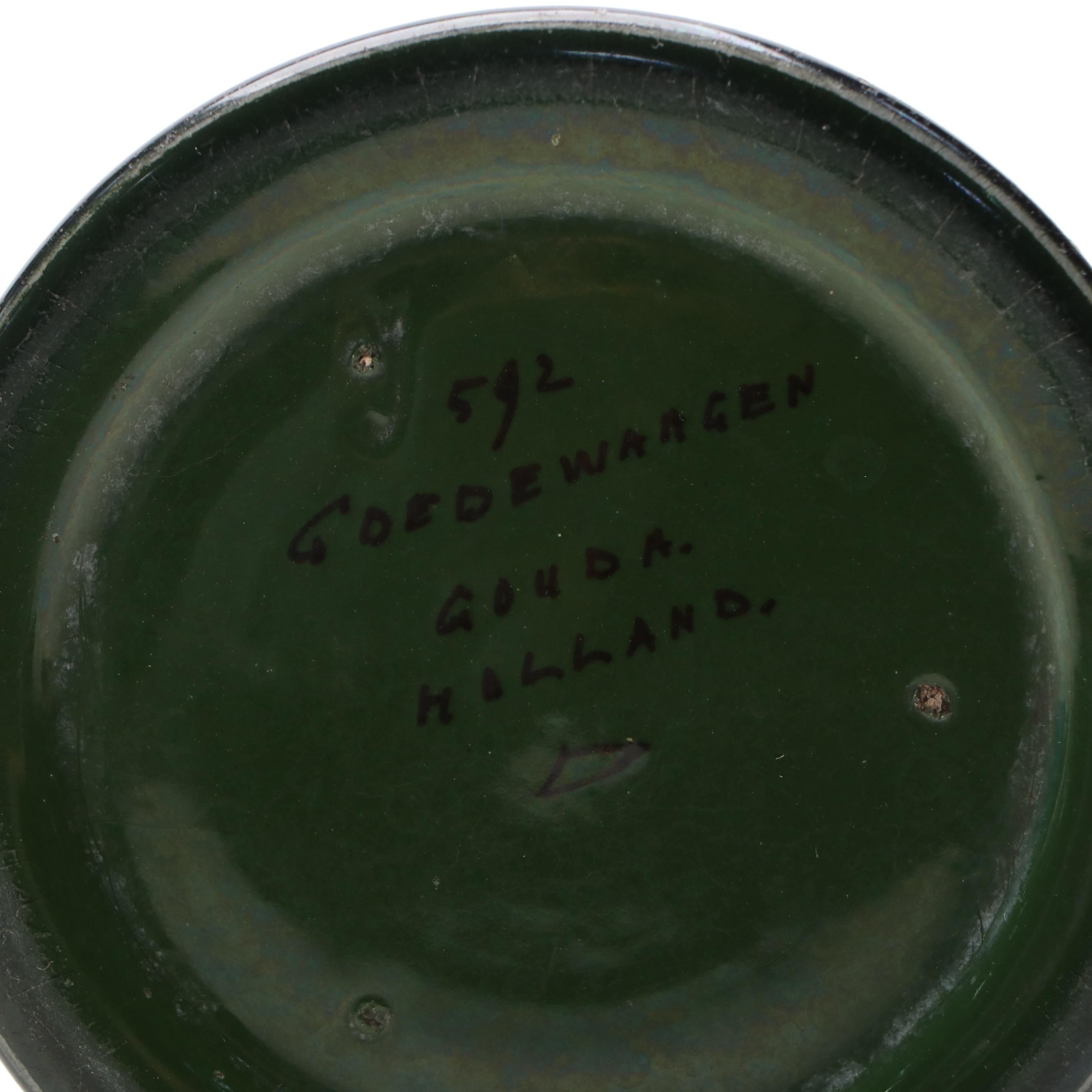 Royal Goedewaagen Dutch Gouda Pottery Vase, 20th Century