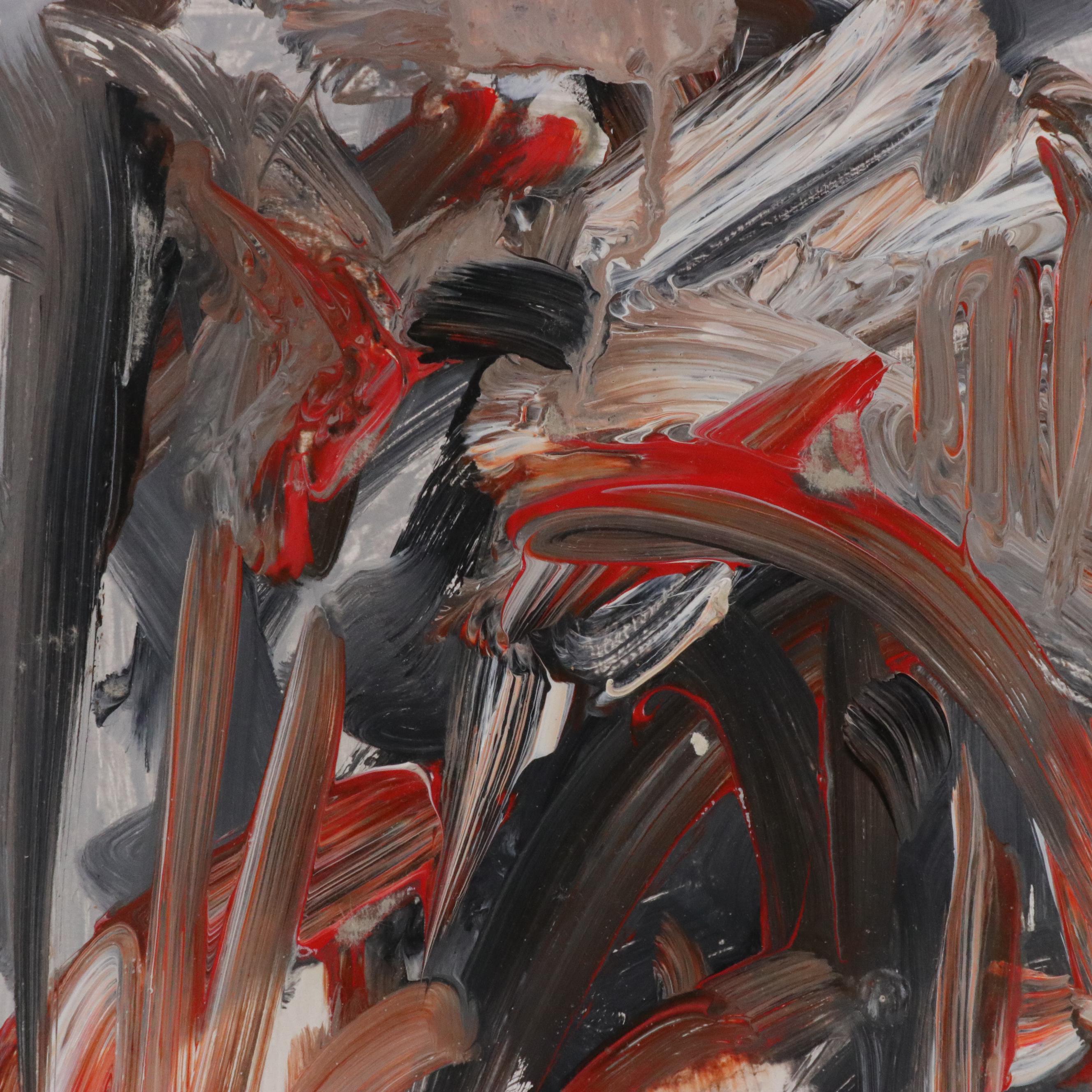 Jack Meanwell Abstract Expressionist Oil Painting, 1994