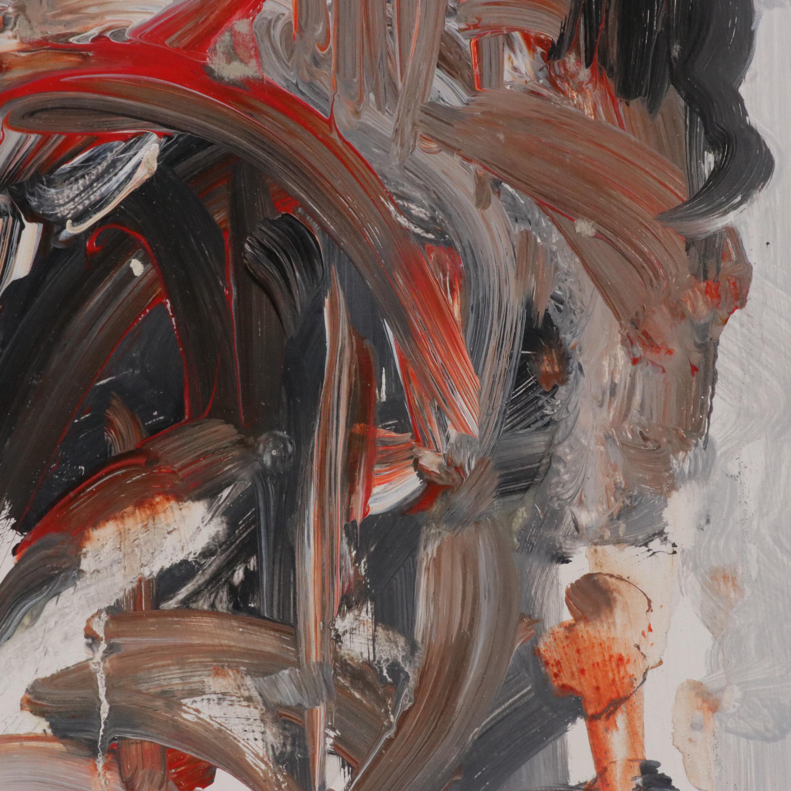 Jack Meanwell Abstract Expressionist Oil Painting, 1994