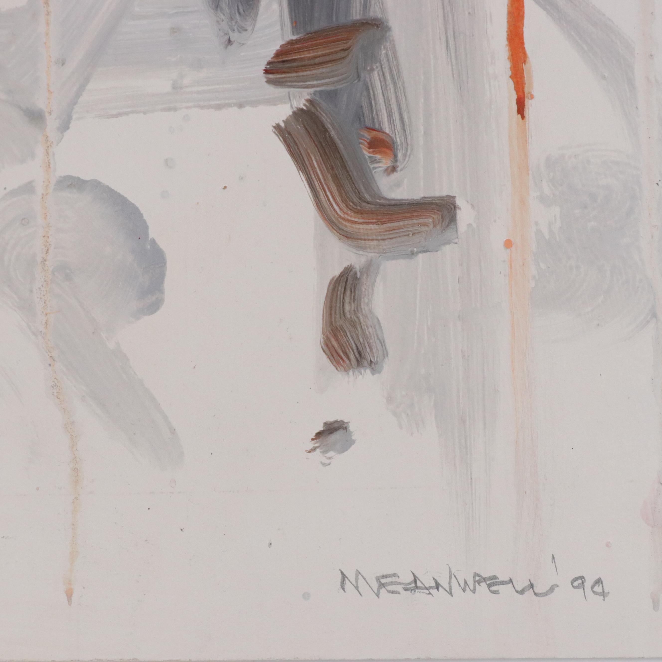 Jack Meanwell Abstract Expressionist Oil Painting, 1994
